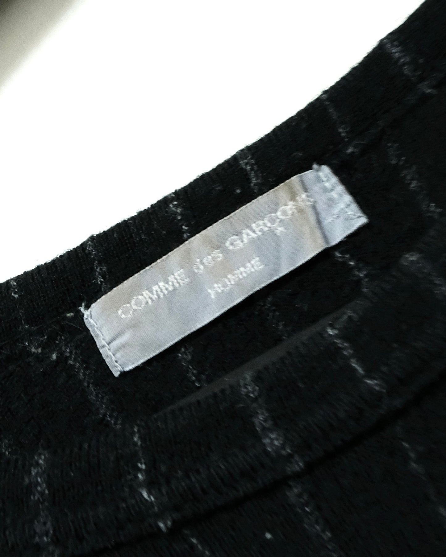 COMME des GARCONS HOMME WOOL STRIPED PATCHES SLEEVE