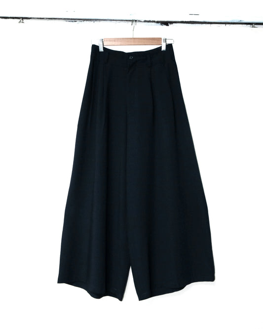 Y'S YOHJI YAMAMOTO NAVY WIDE LEG BALLOON PANTS