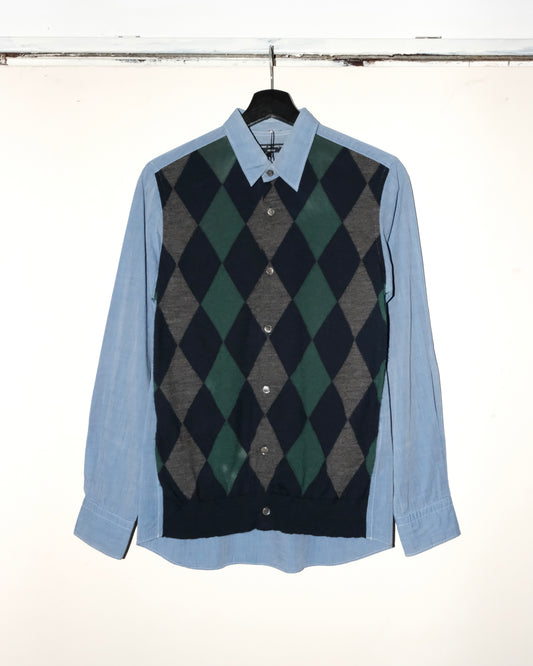 COMME DES GARCONS HOMME ARGYLE WOOL PATCHES