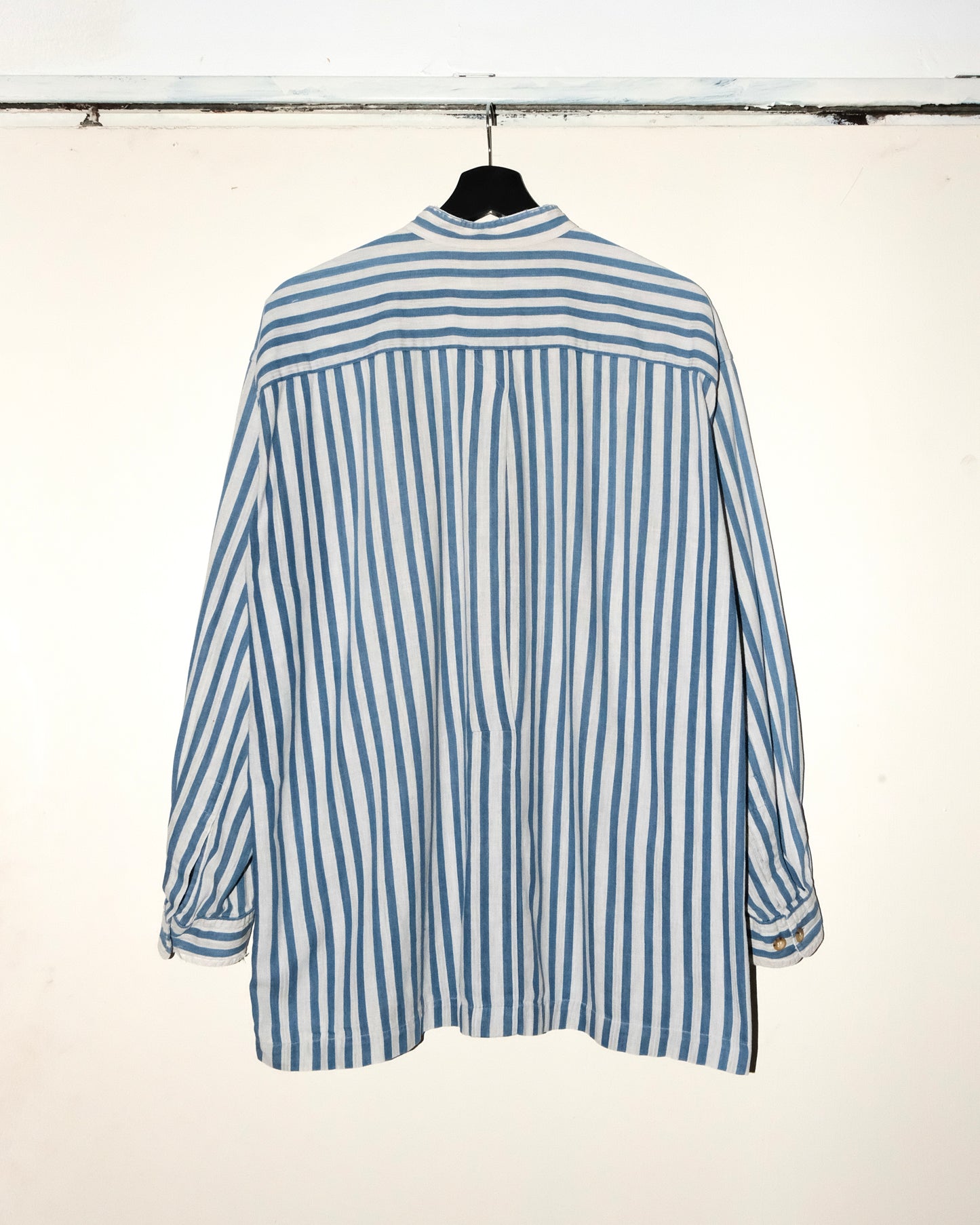 IM ISSEY MIYAKE STRIPED CHINESE COLLAR SHIRT