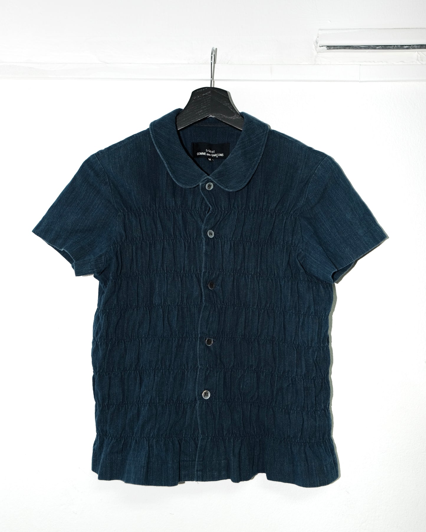 tricot COMME des GARCONS AD1998 ROUND COLLAR DENIM JUMPER