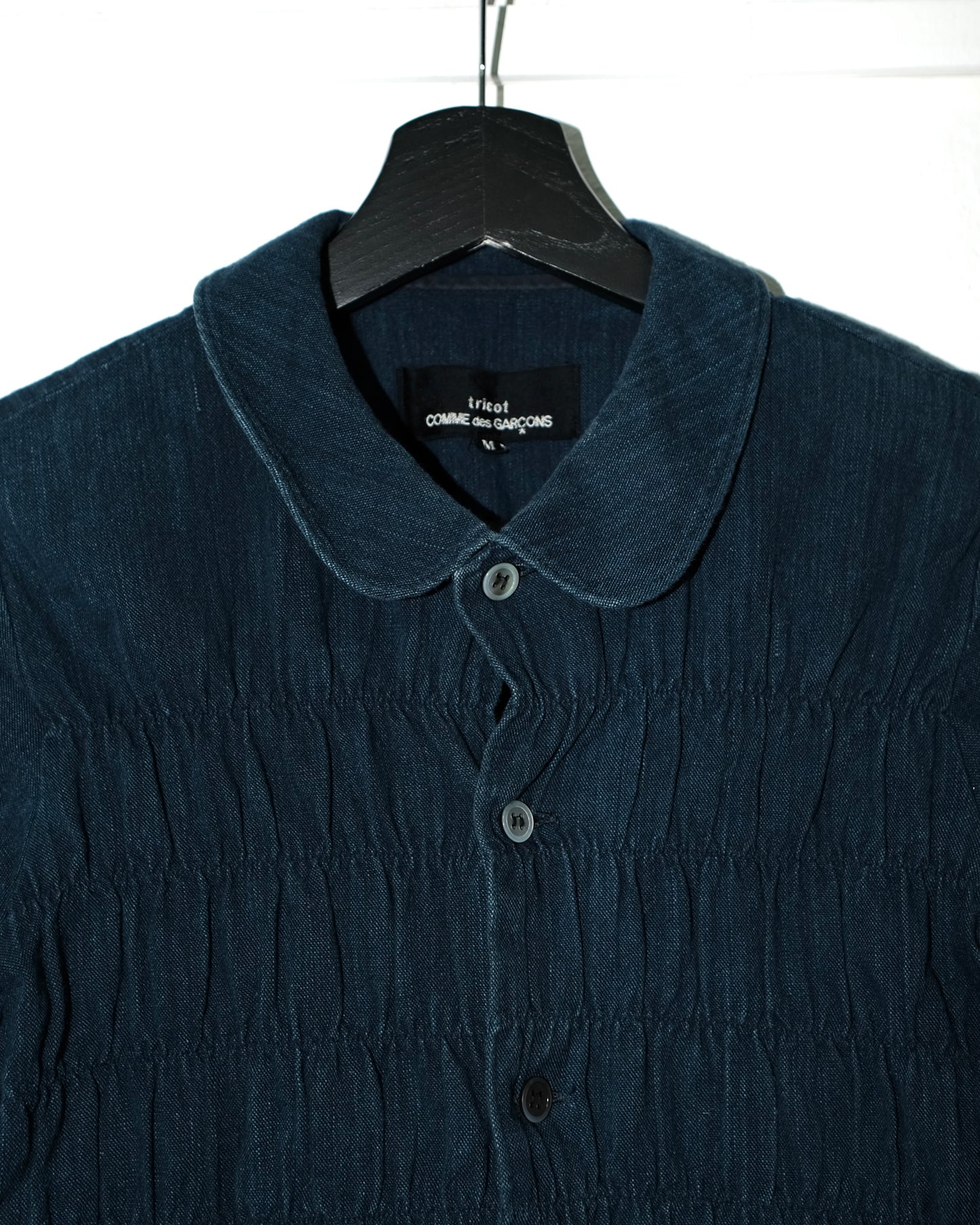 tricot COMME des GARCONS AD1998 ROUND COLLAR DENIM JUMPER