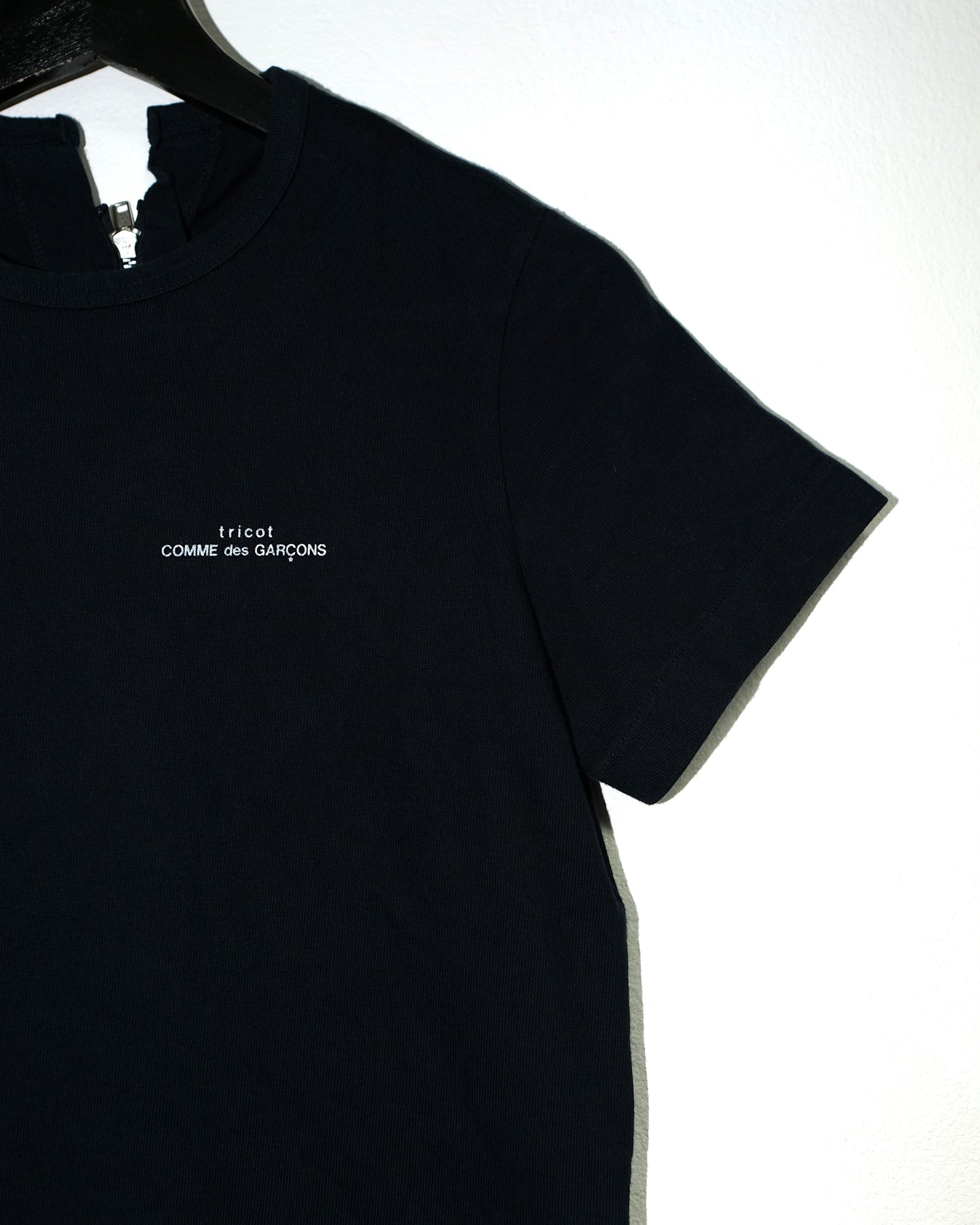 tricot COMME des GARCONS AD2000 LOGO FULL ZIPPER TEE