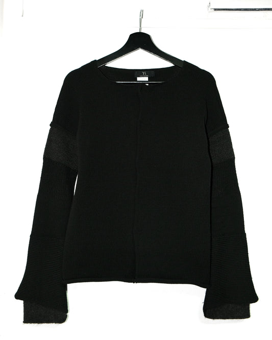 Y’s YOHJI YAMAMOTO PATCHWORK WOOL CARDIGAN
