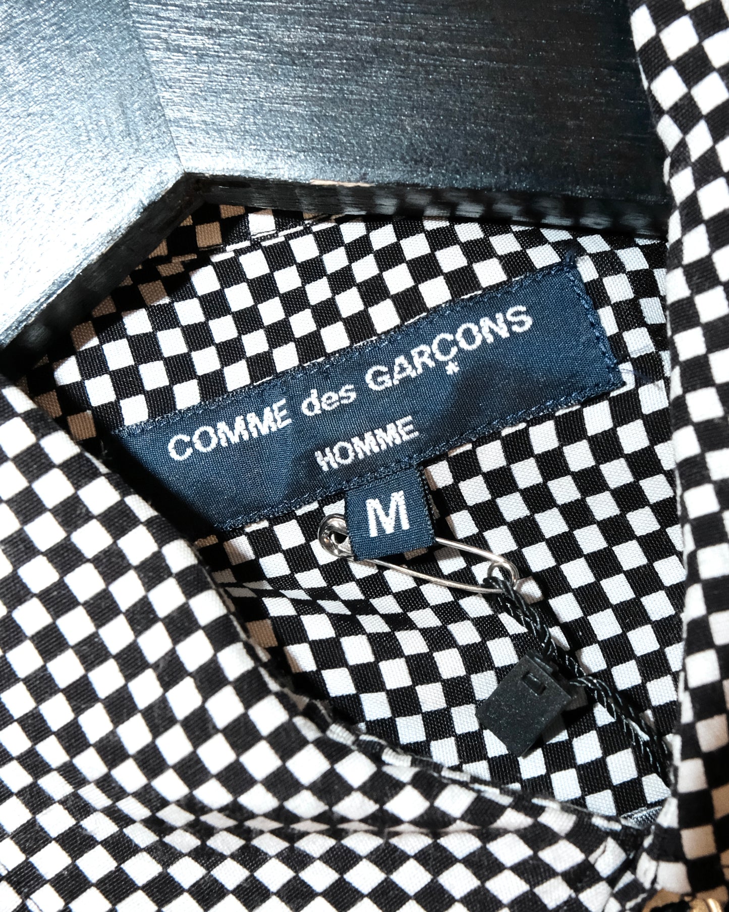 COMME des GARCONS HOMME RAYON CHECKER LONG SLEEVE SHIRT
