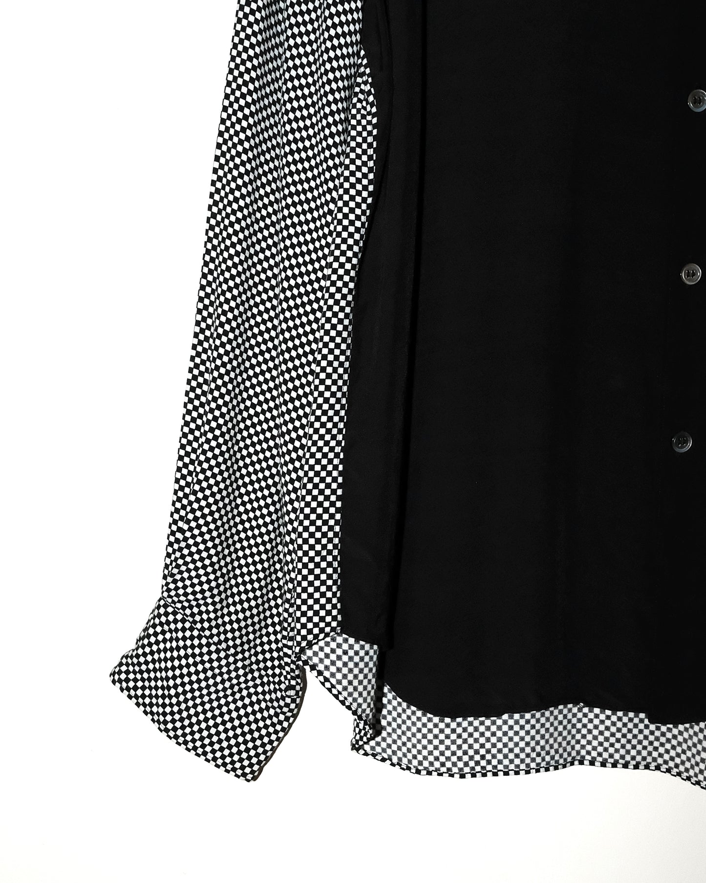 COMME des GARCONS HOMME RAYON CHECKER LONG SLEEVE SHIRT