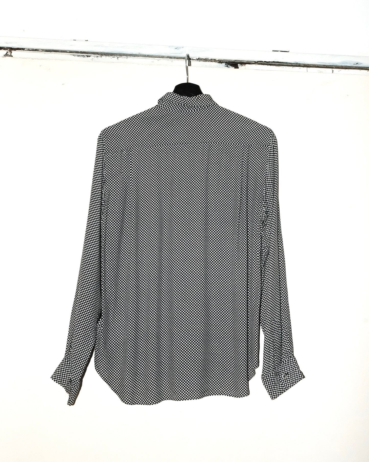 COMME des GARCONS HOMME RAYON CHECKER LONG SLEEVE SHIRT