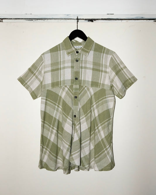 Y’s FOR LIVING SHORT SLEEVE PLAID SHIRT
