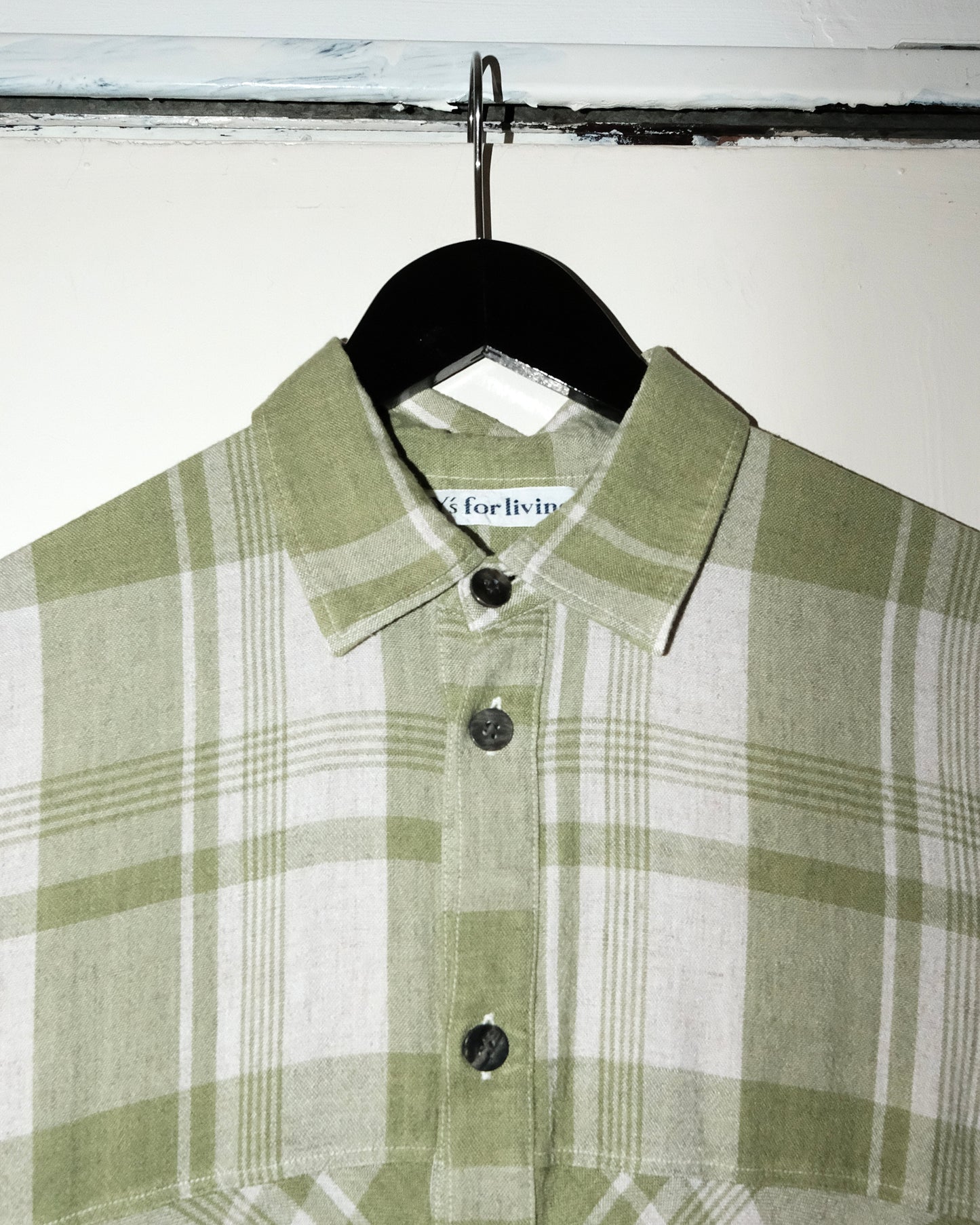 Y’s FOR LIVING SHORT SLEEVE PLAID SHIRT