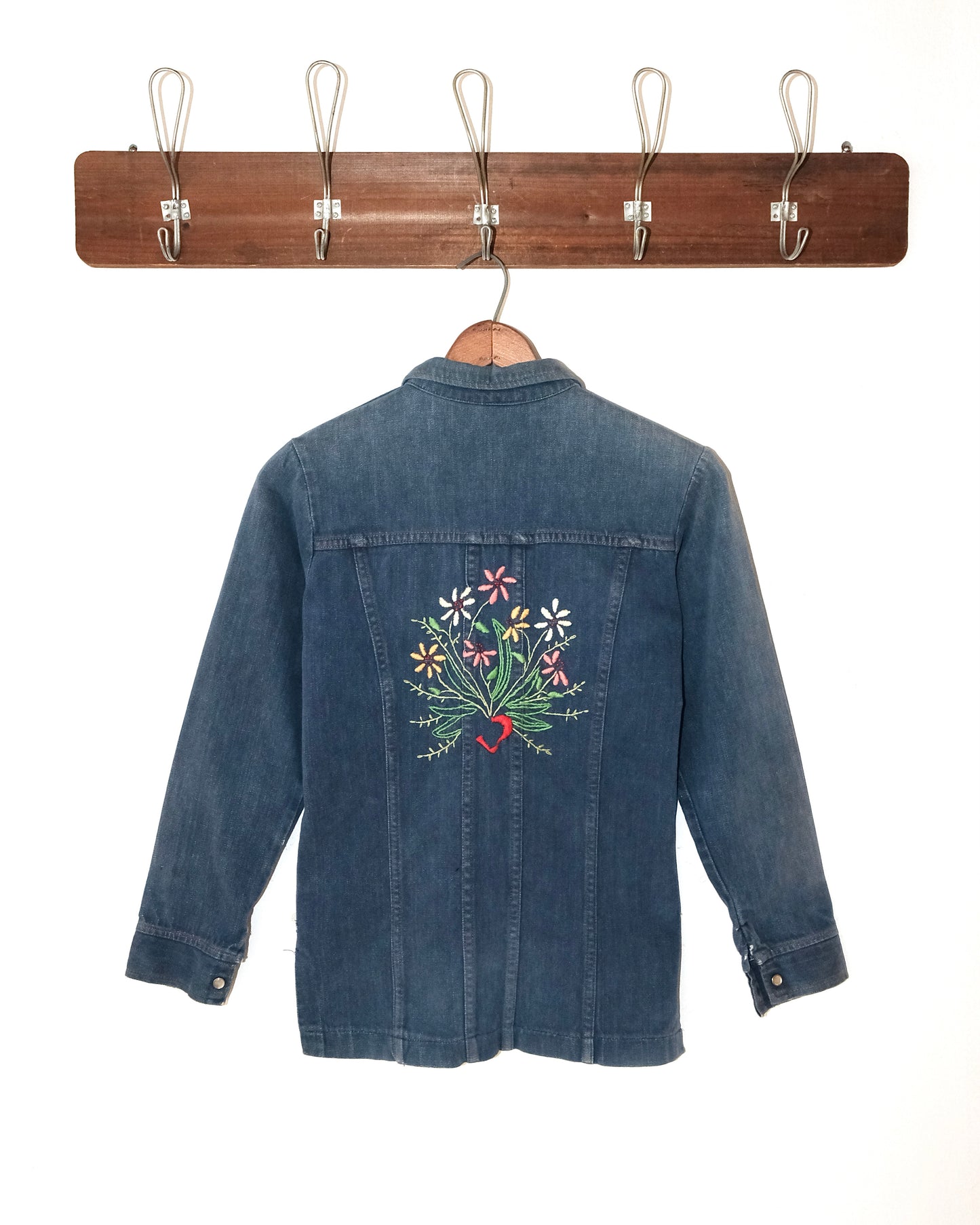 80s WRANGLER EMBROIDERED FLOWERS WESTERN SHIRT