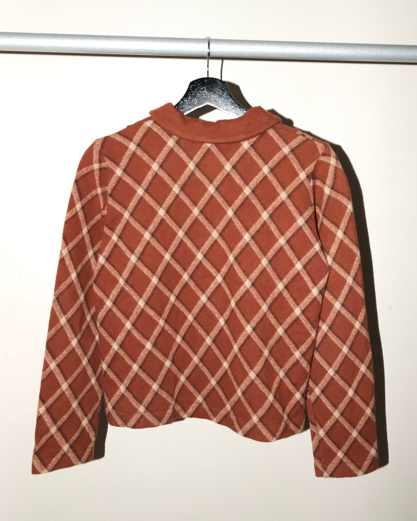 tricot COMME des GARCONS PATCH PLAID WOOL JACKET