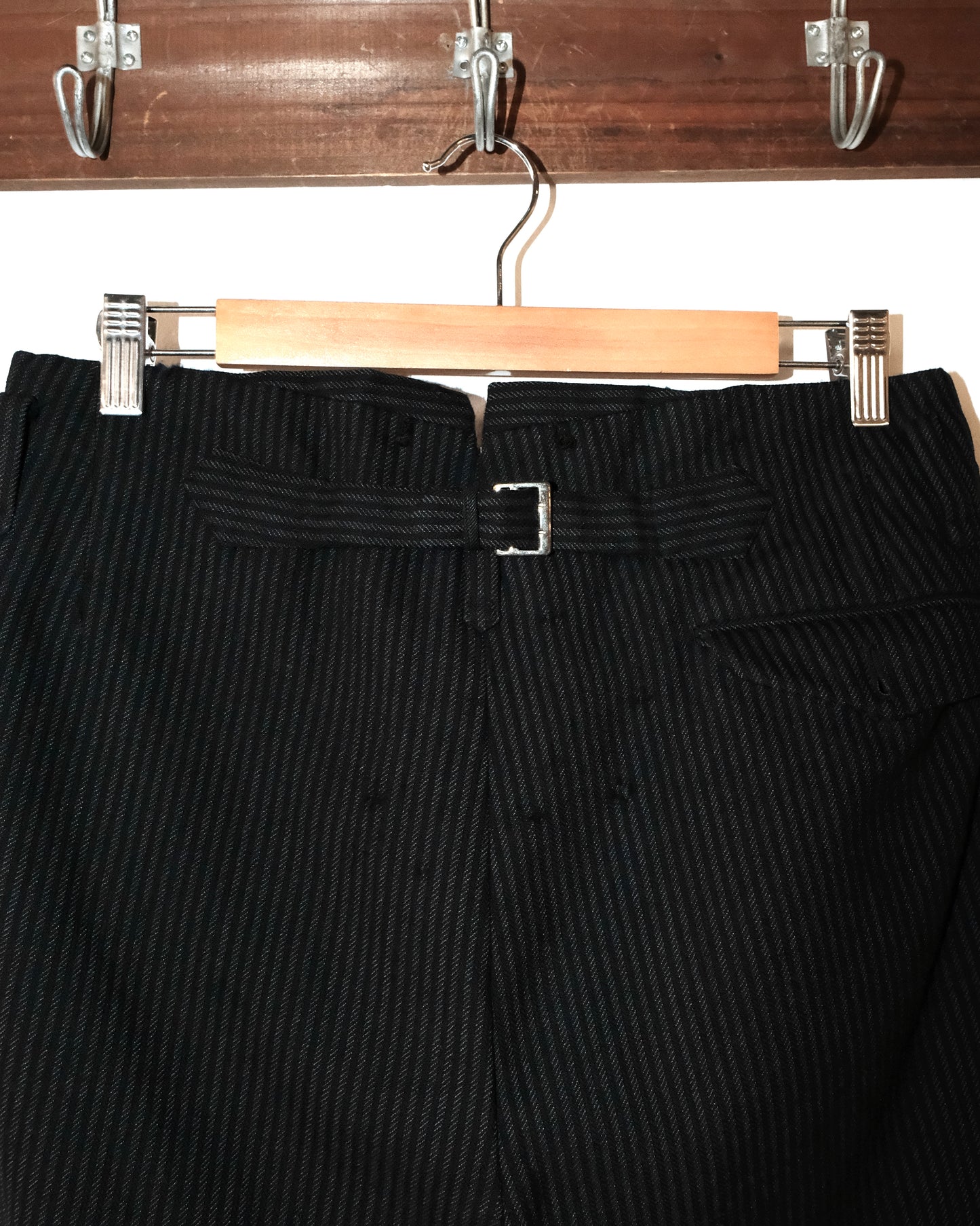 50s FRENCH STRIPE BUCKLE BACK WORK PANTS