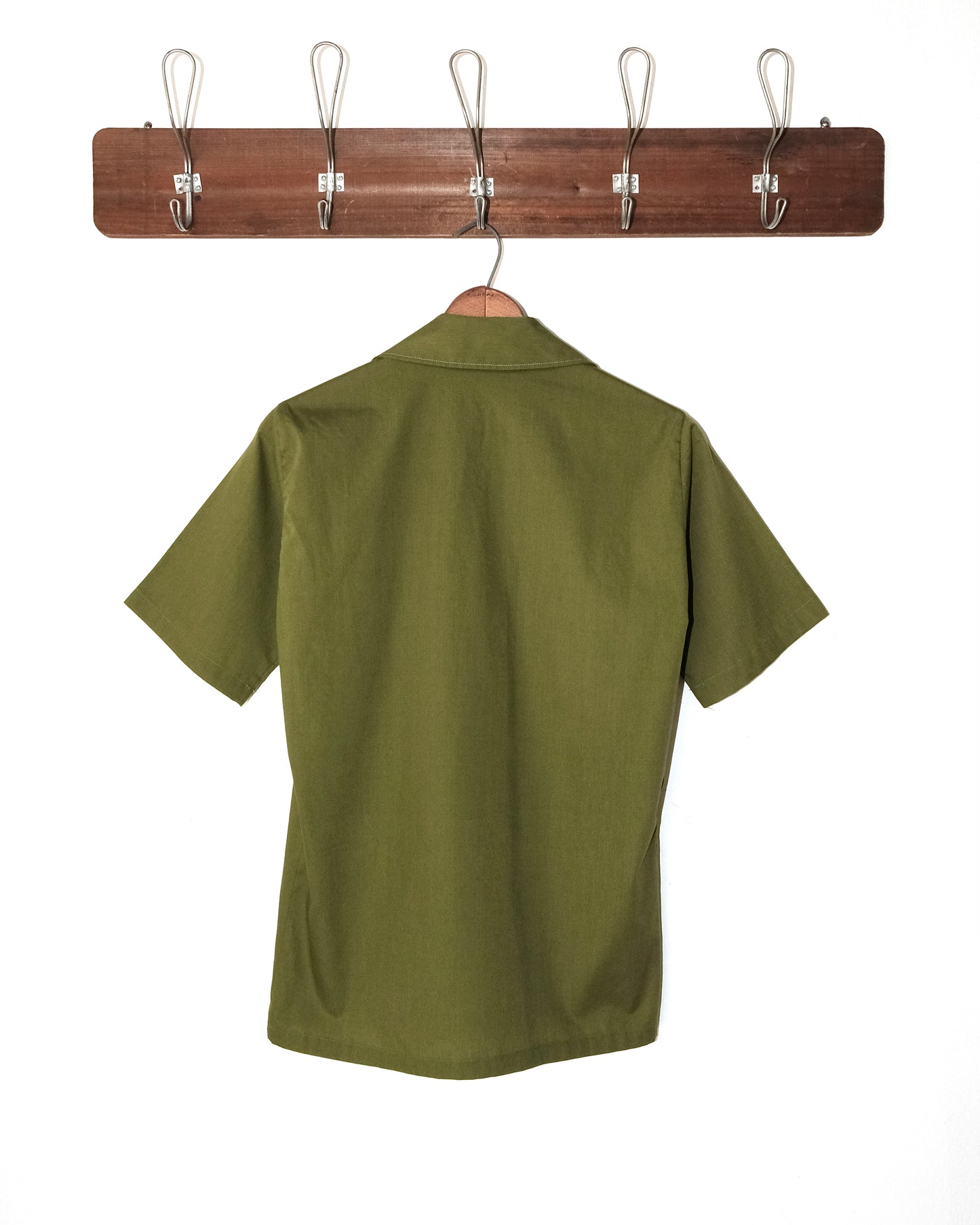 60s TONCREFT 4 POCKET BUTTON UP OLIVE SHIRT