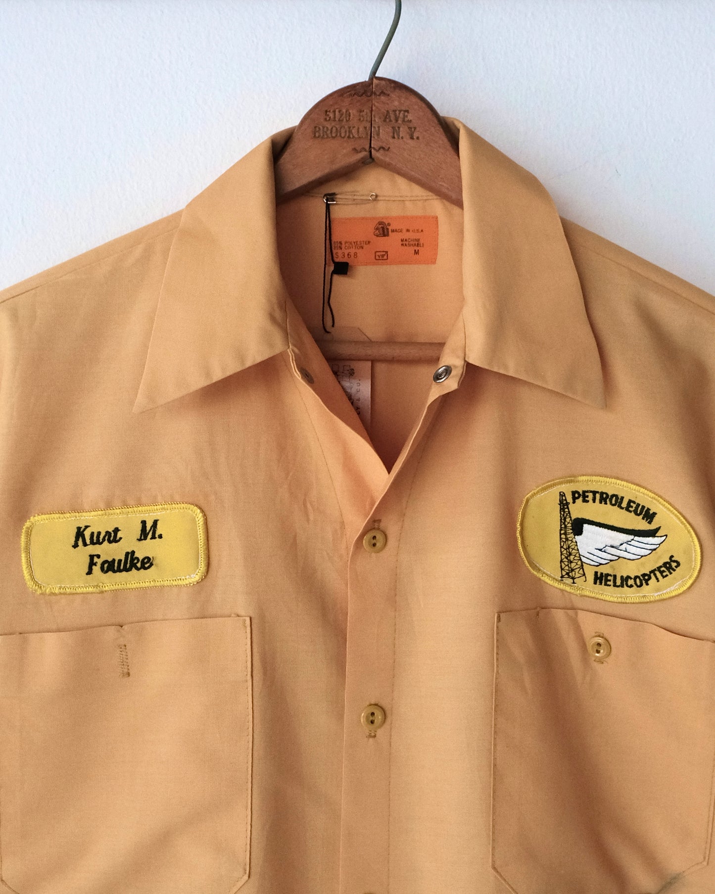 70s WORK SHIRT MUSTARD SHORT SLEEVE