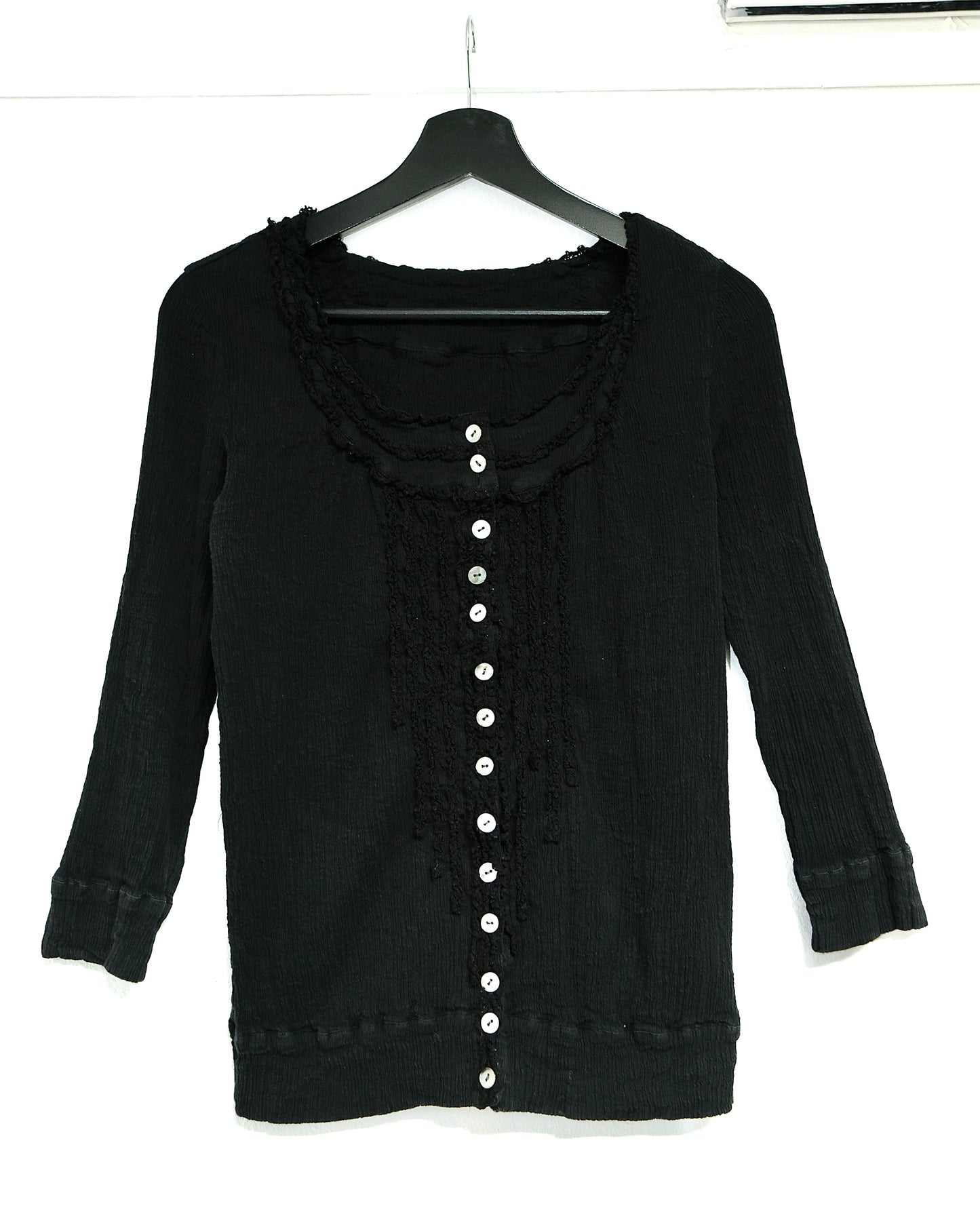 TSUMORI CHISATO FRILL BUTTON UP PLEATED CARDIGAN