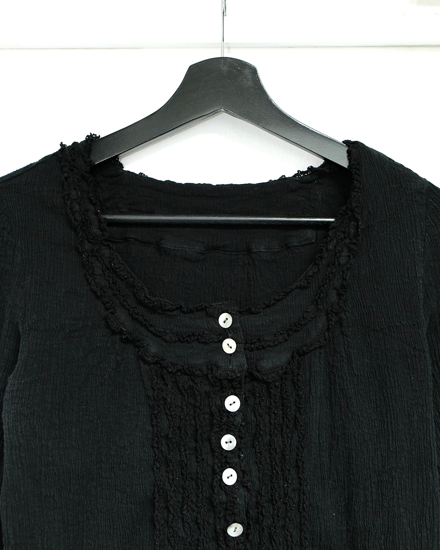 TSUMORI CHISATO FRILL BUTTON UP PLEATED CARDIGAN