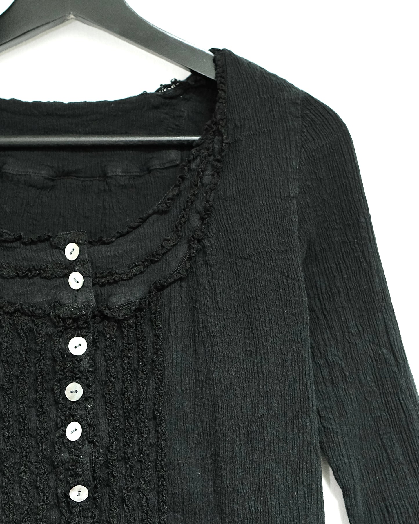 TSUMORI CHISATO FRILL BUTTON UP PLEATED CARDIGAN