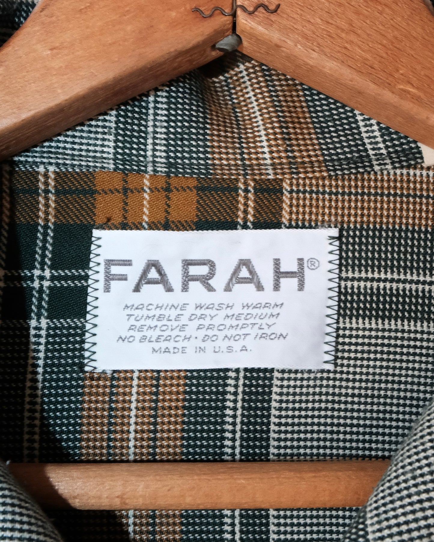 80s FARAH HEAVY FLANNEL BUTTON JACKET