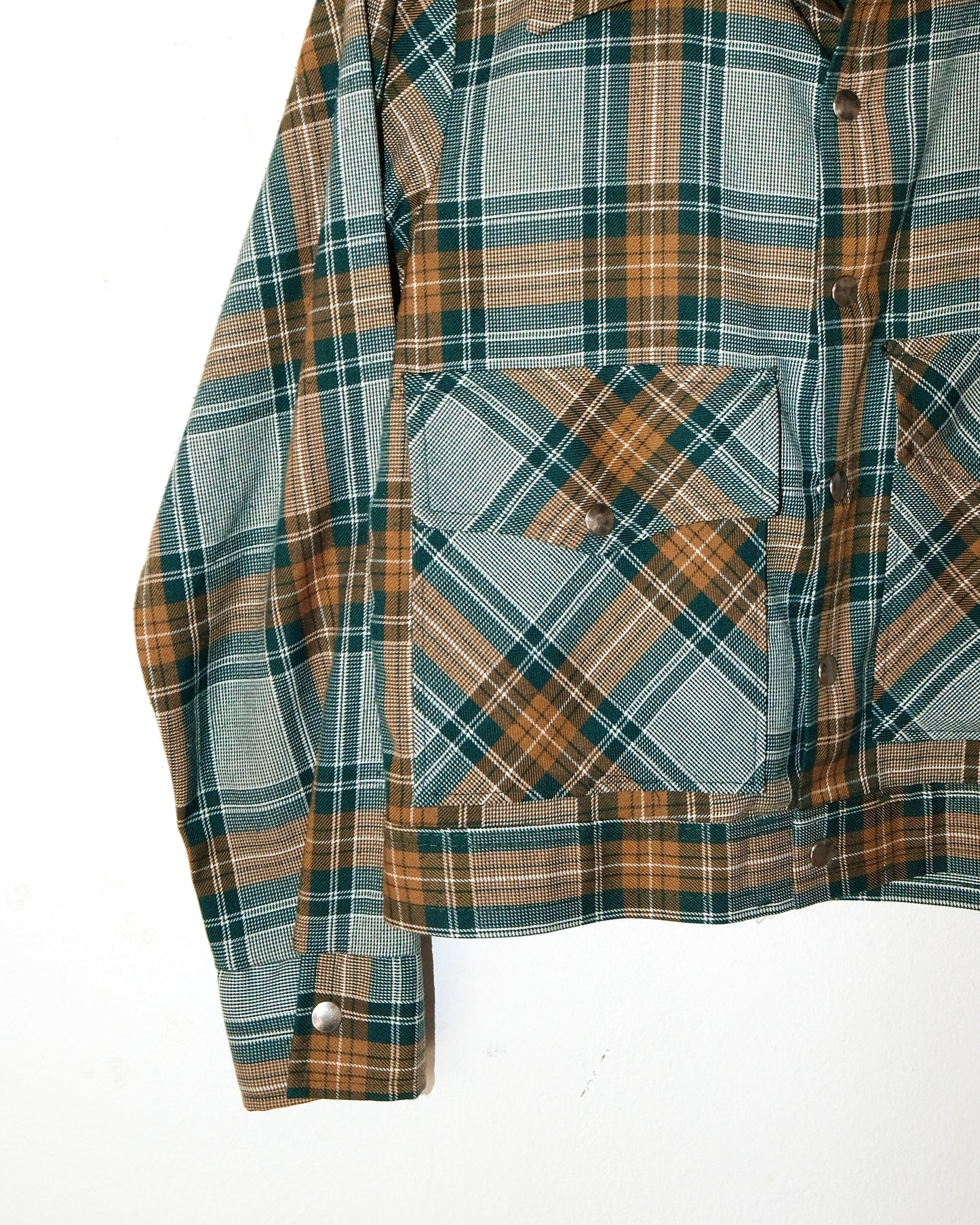 80s FARAH HEAVY FLANNEL BUTTON JACKET