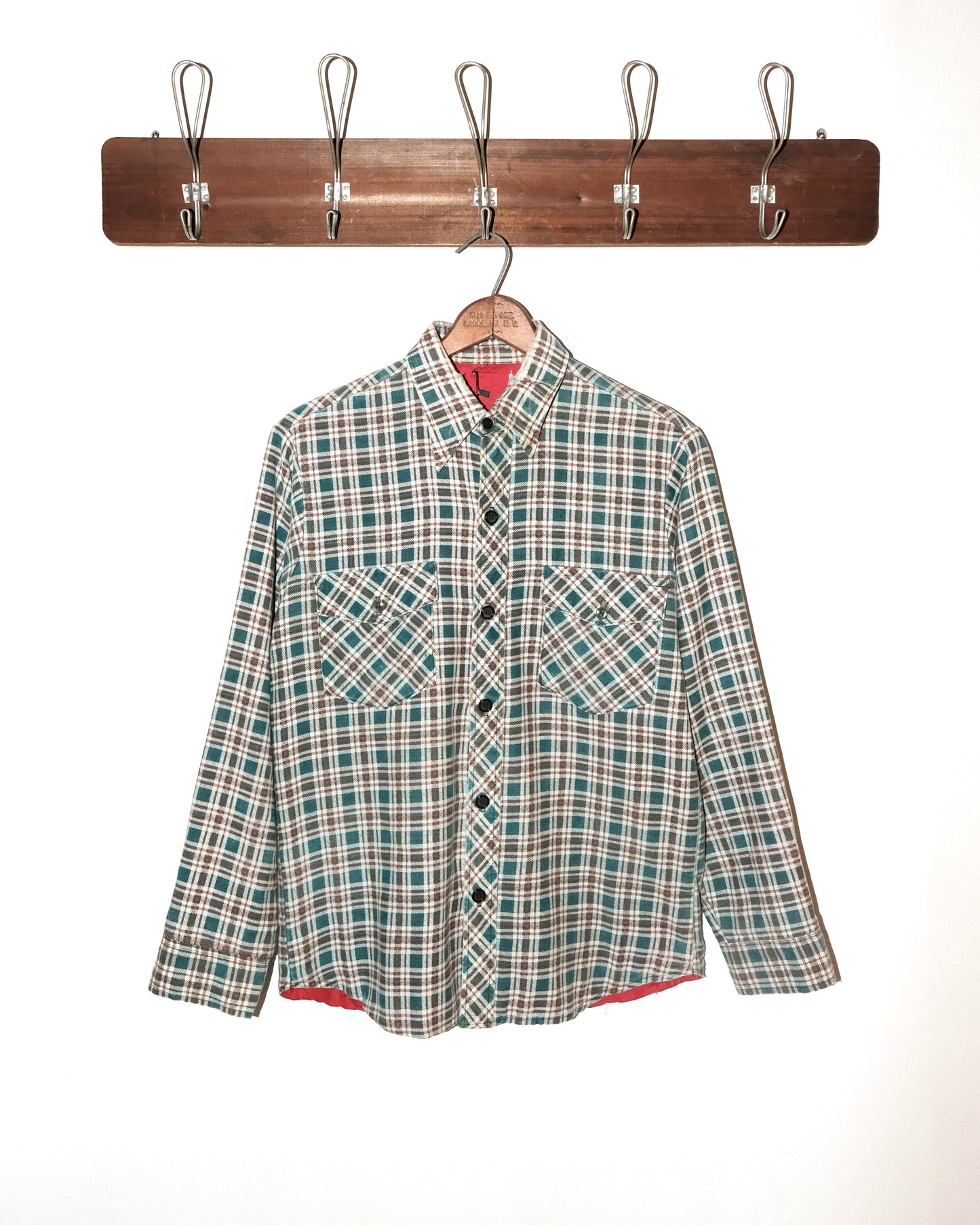 80s UNKNOWN SMALL PLAID SHIRT