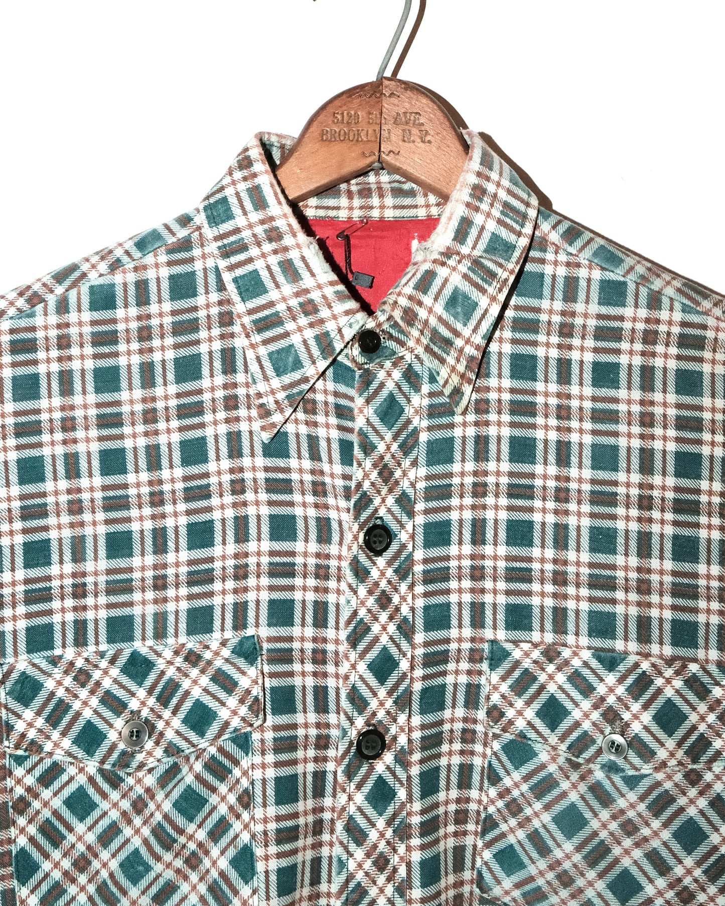 80s UNKNOWN SMALL PLAID SHIRT