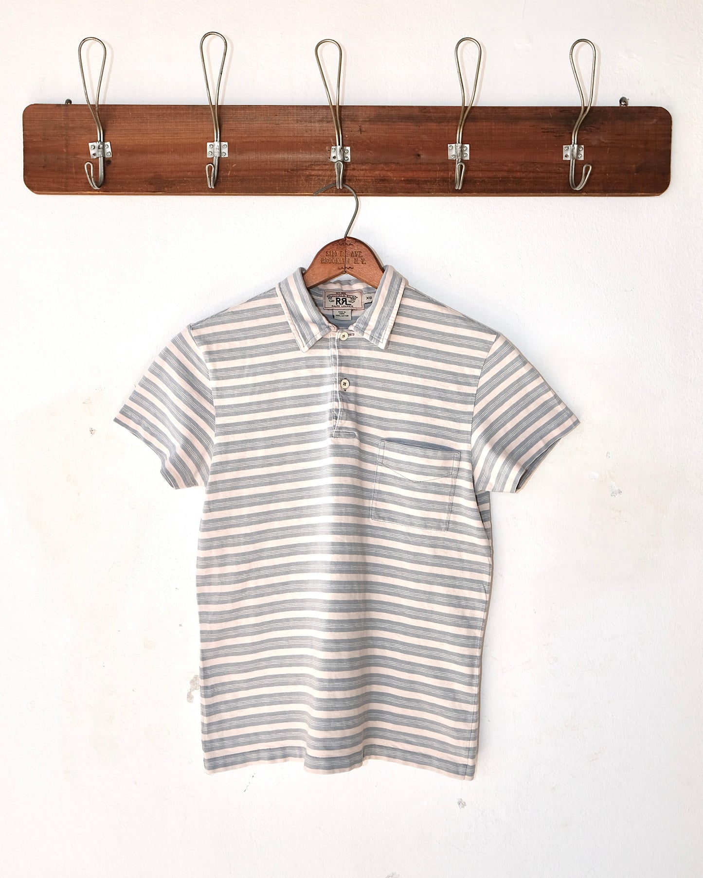 POLO RRL SLUB COTTON STRIPED TEE