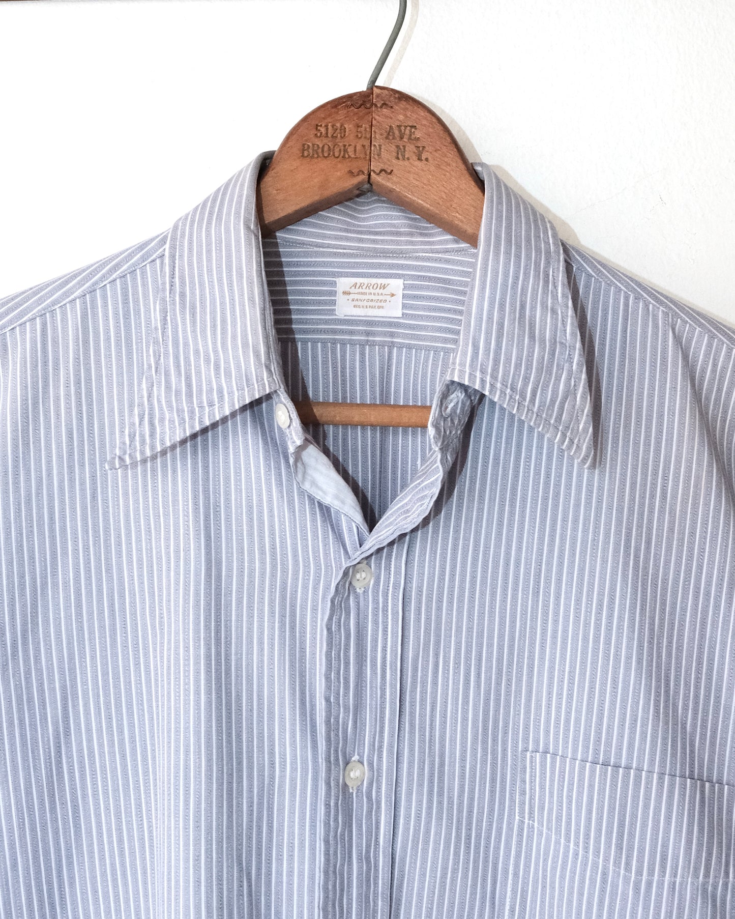 50s ARROW SANFORIZED STRIPED WORK SHIRT
