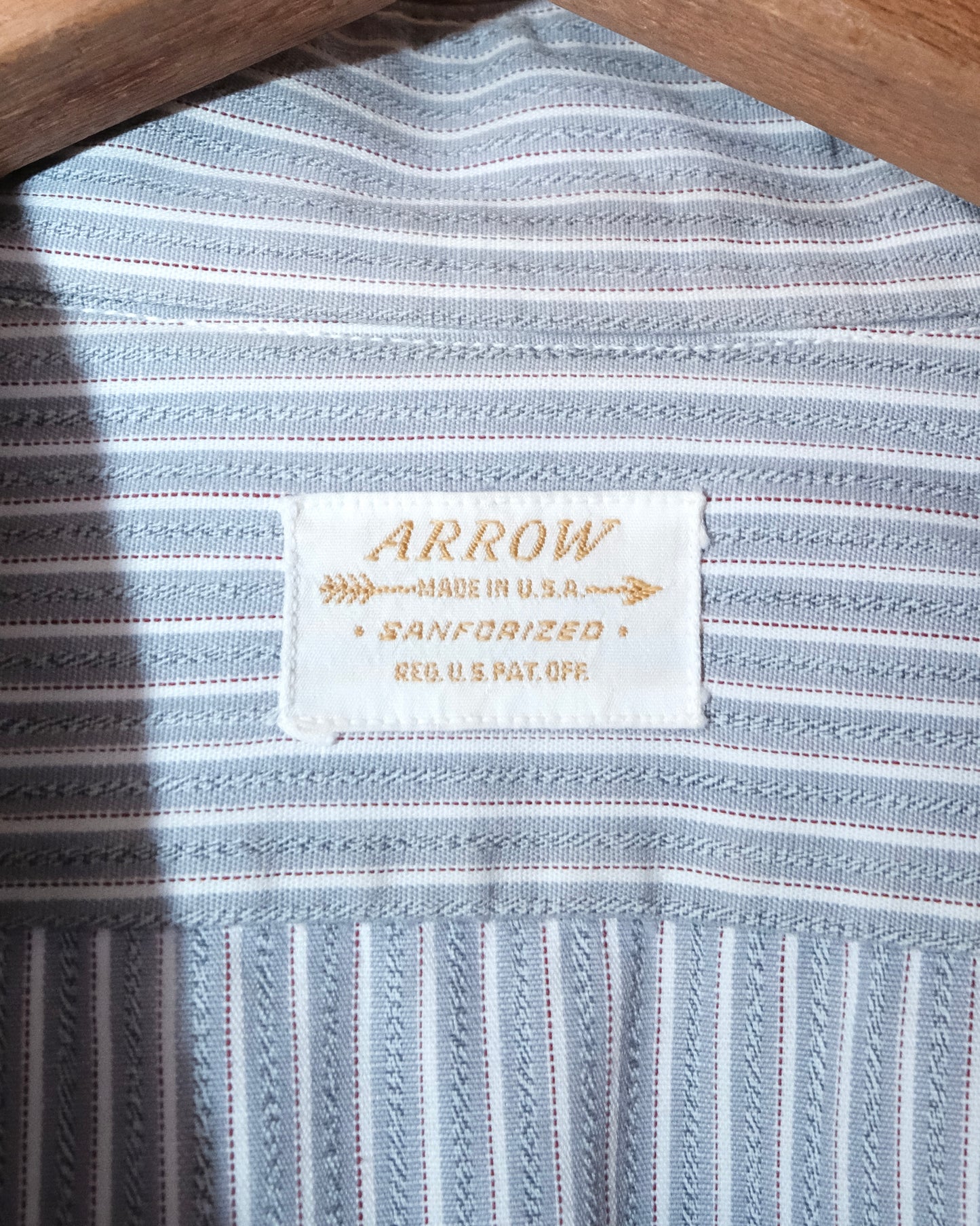 50s ARROW SANFORIZED STRIPED WORK SHIRT
