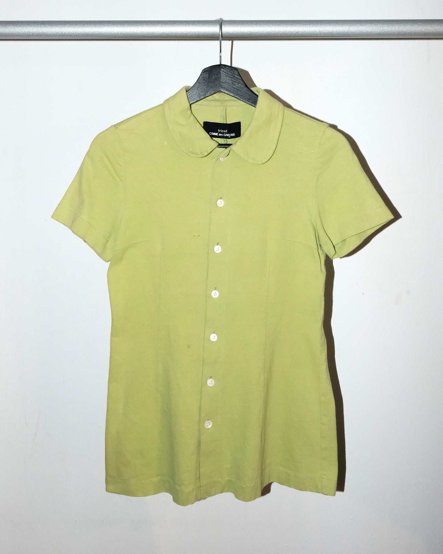 COMME des GARCONS tricot LIME ROUND COLLAR COTTON CARDIGAN