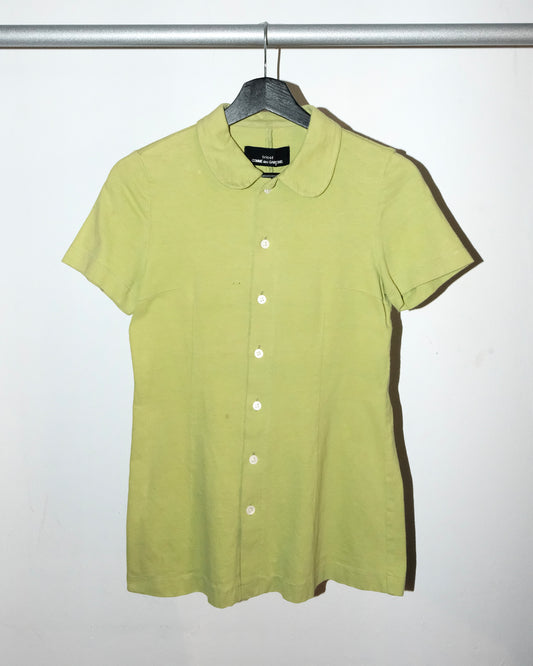 COMME des GARCONS tricot LIME ROUND COLLAR COTTON CARDIGAN