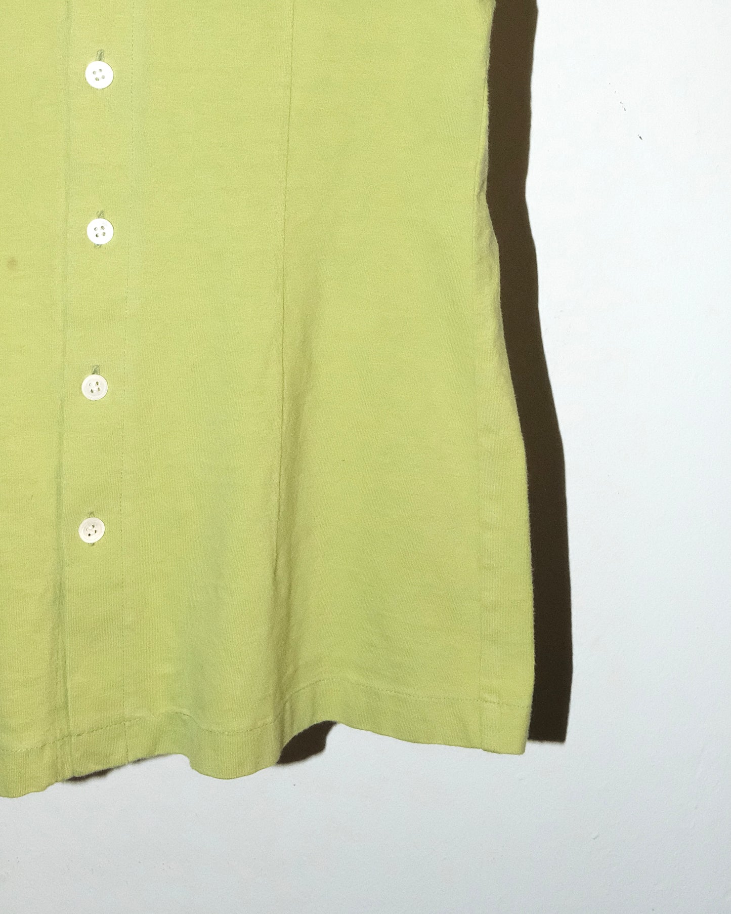 COMME des GARCONS tricot LIME ROUND COLLAR COTTON CARDIGAN
