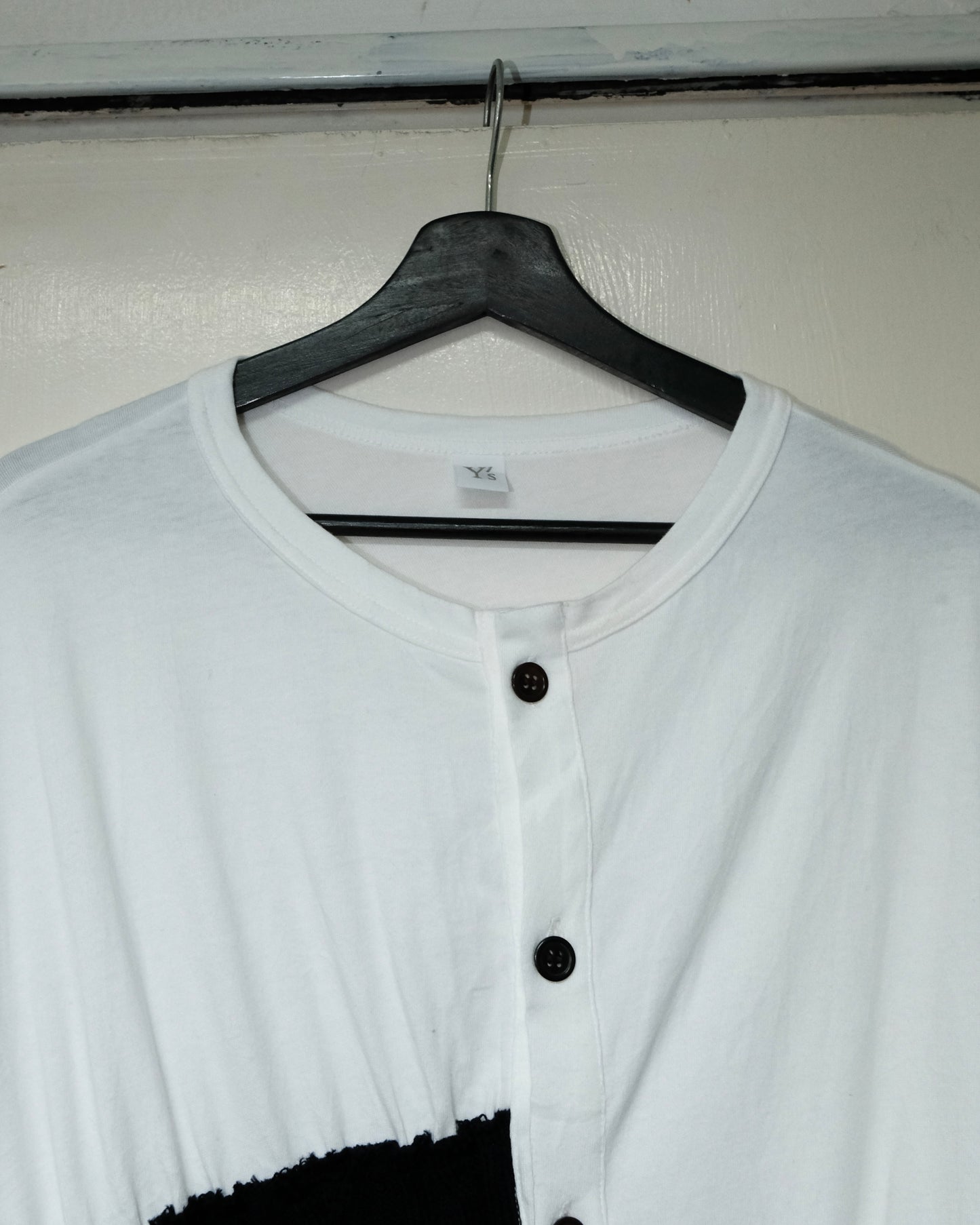 Y’s YOHJI YAMAMOTO ASYMMETRIC PATCH LONG SLEEVE