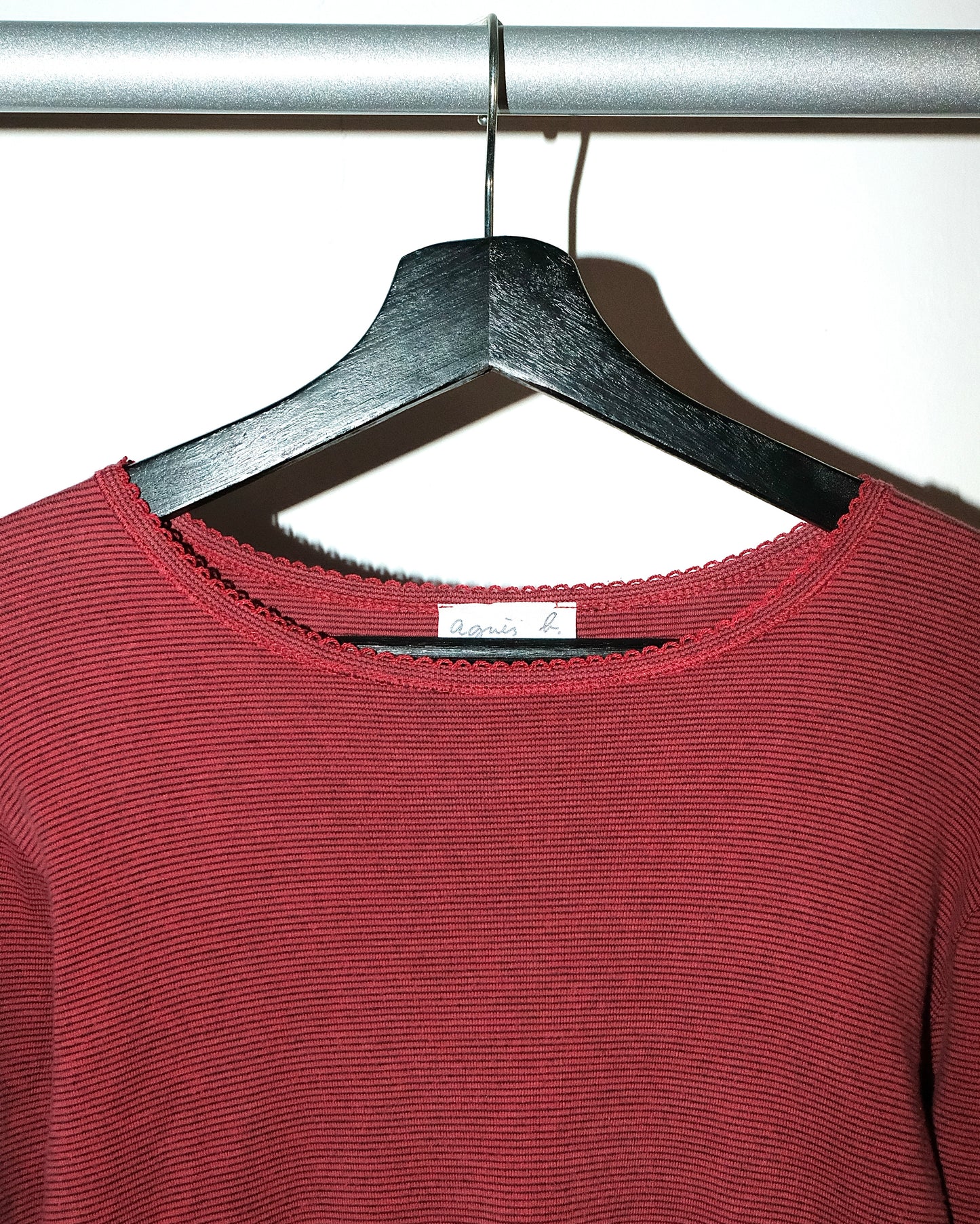 AGNES B. STRIPED RED LONG SLEEVE