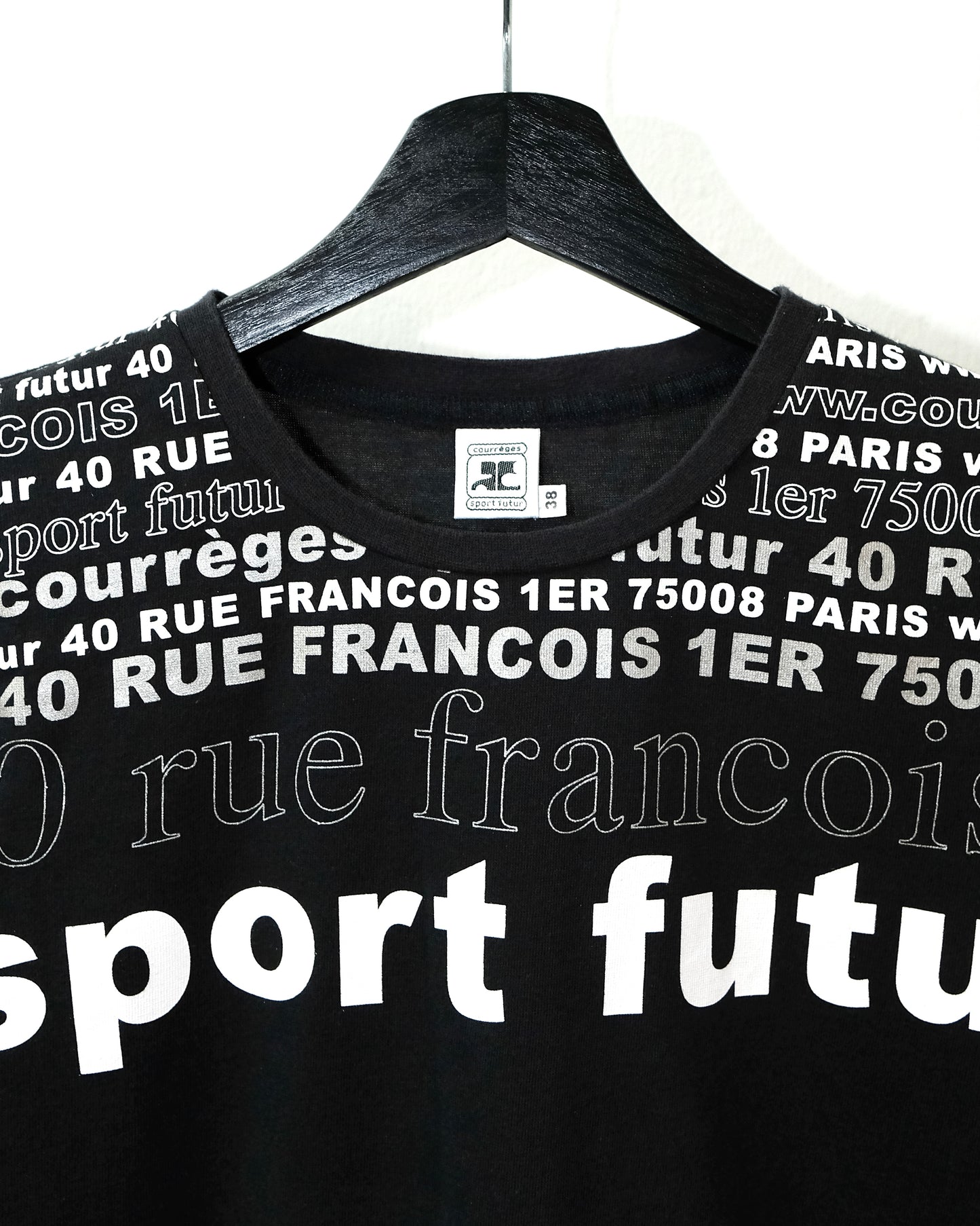 COURRÈGES SPORT SLOGAN PRINT TEE