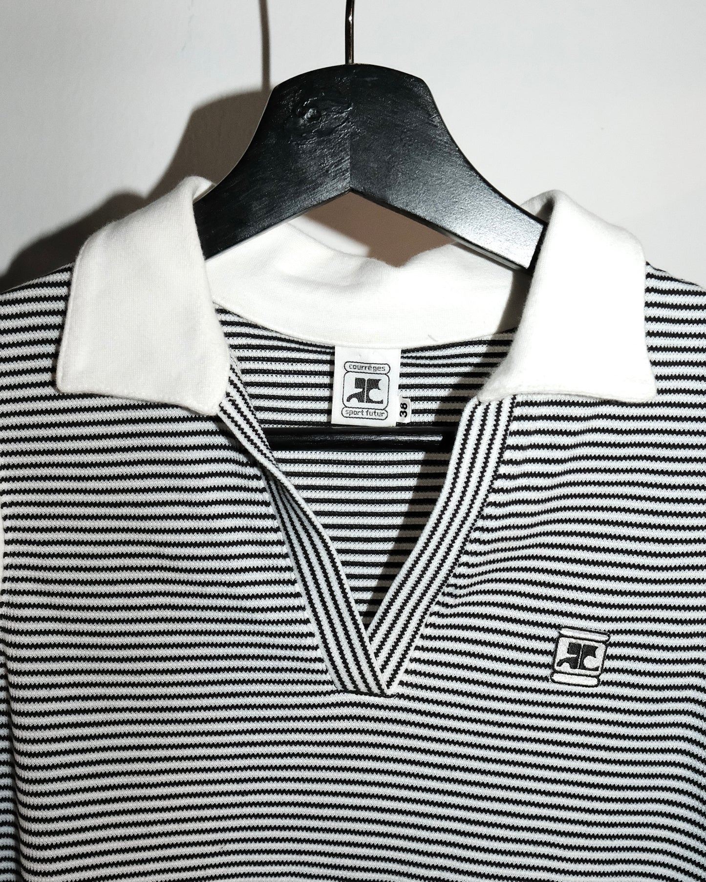 COURRÈGES LOGO STRIPED SLEEVELESS