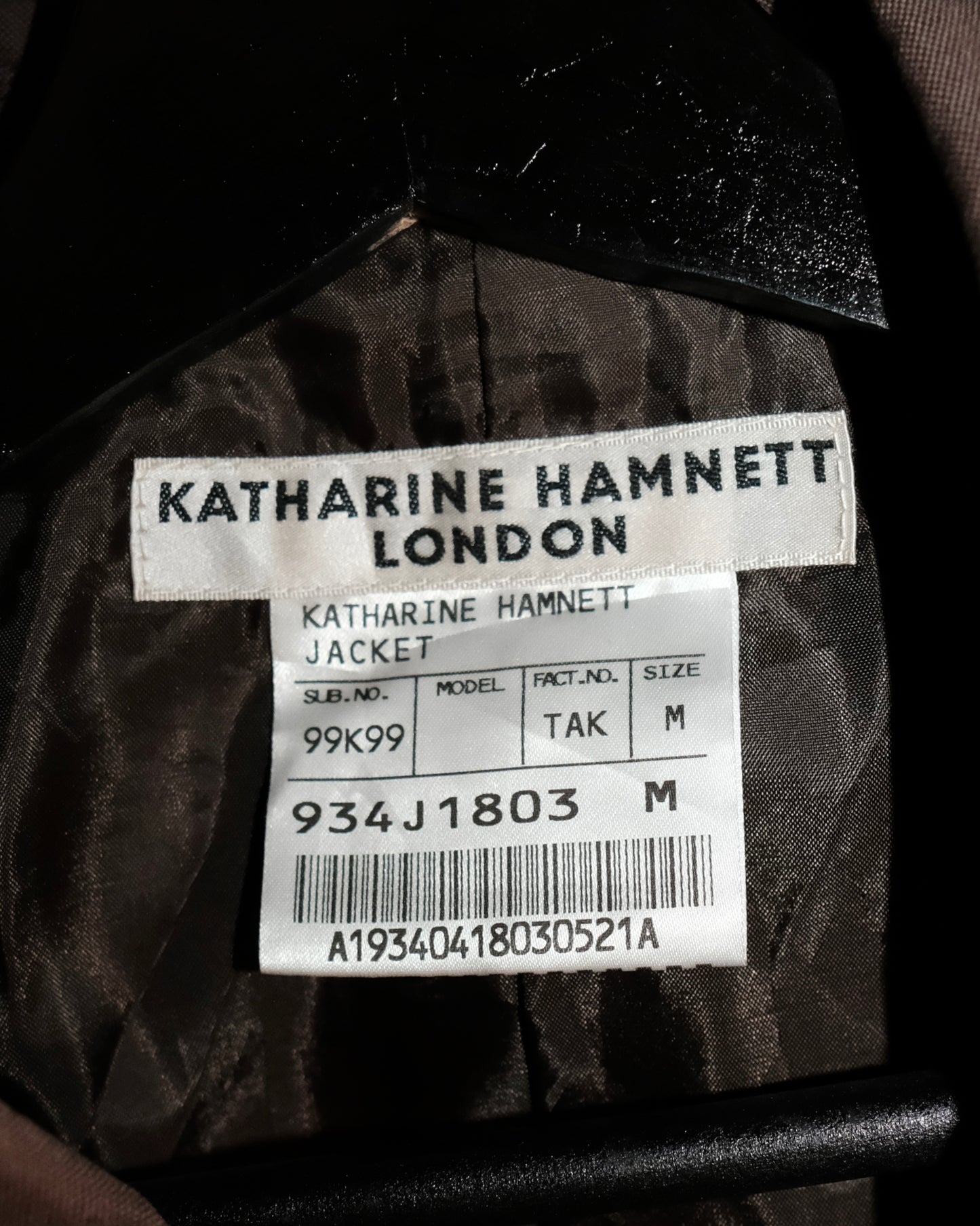 KATHARINE HAMNETT LONDON BROWN BLAZER