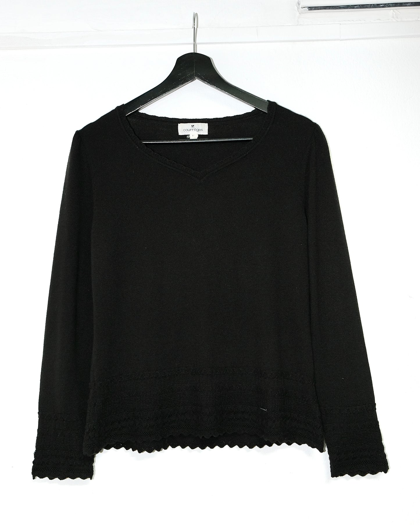 90s COURRÈGES BLACK KNIT JUMPER
