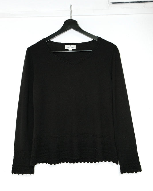 90s COURRÈGES BLACK KNIT JUMPER