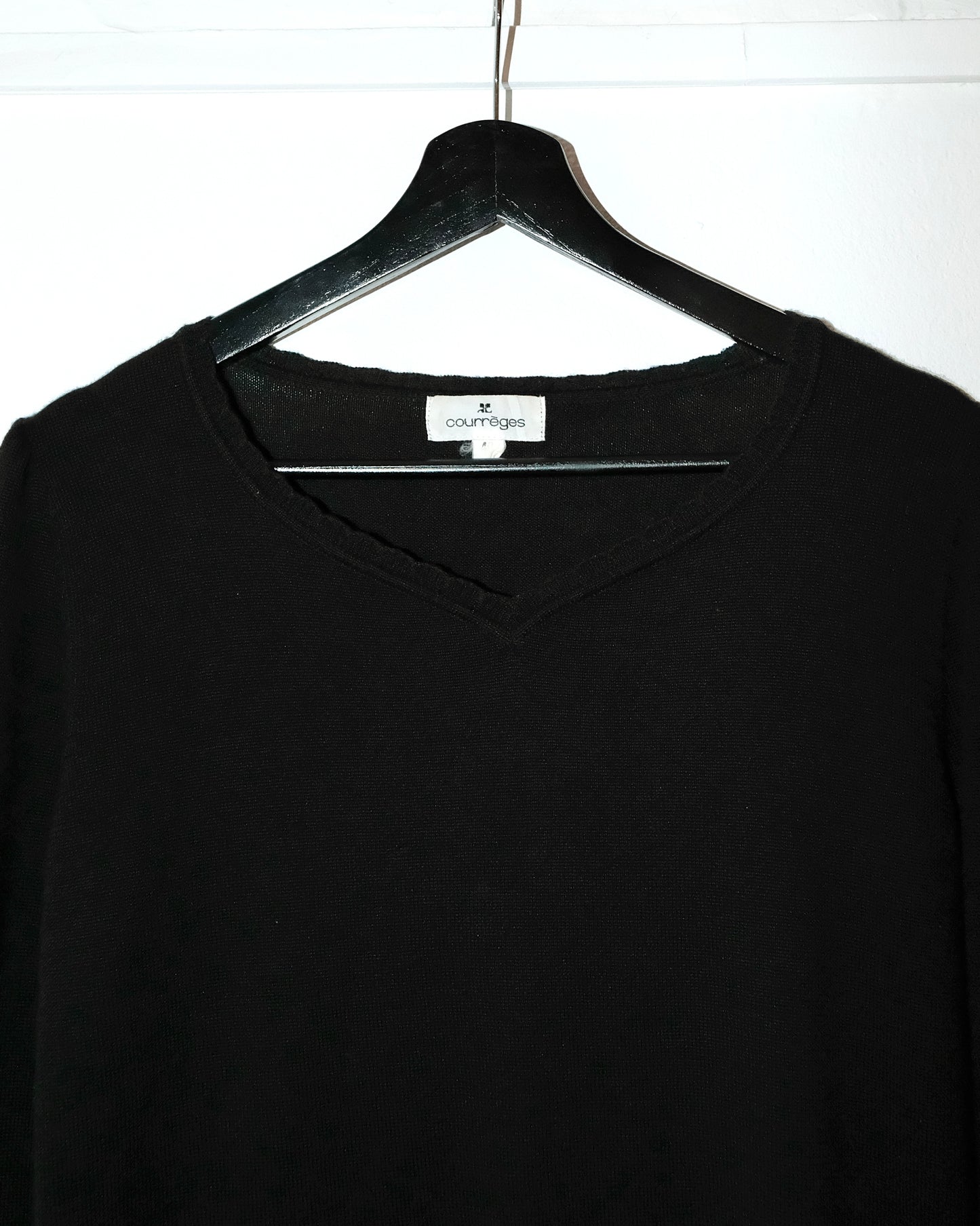 90s COURRÈGES BLACK KNIT JUMPER