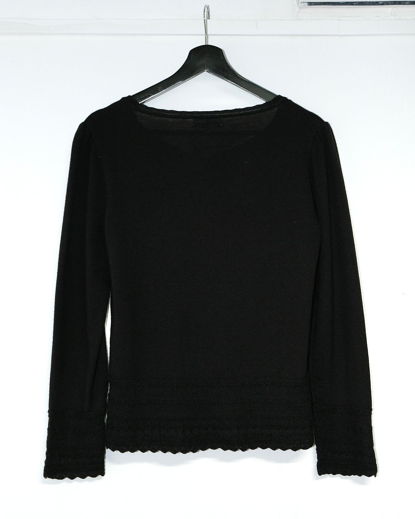 90s COURRÈGES BLACK KNIT JUMPER