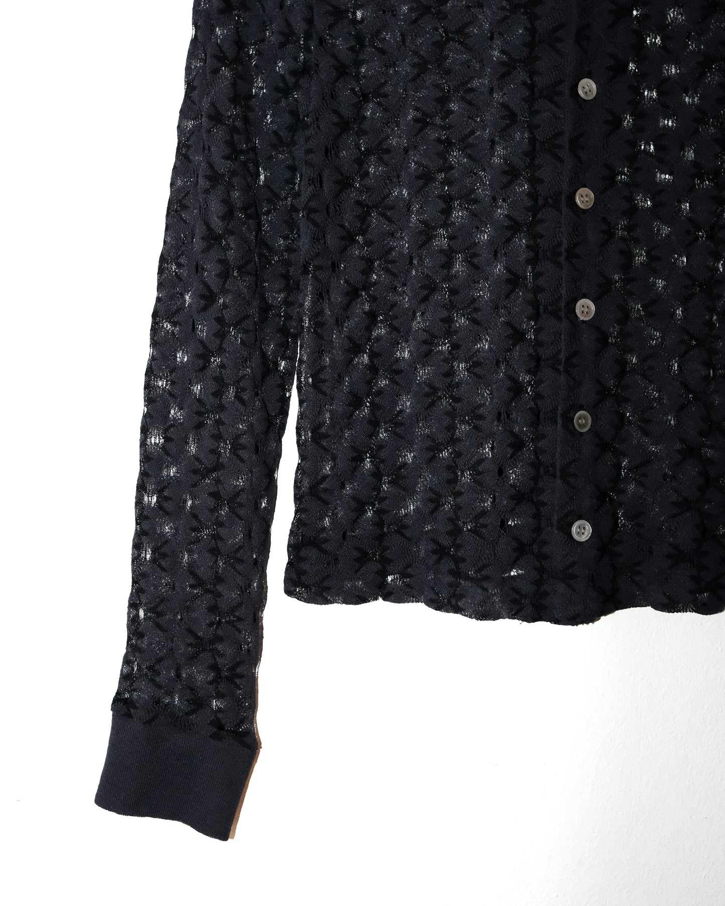 ZUCCA BY ISSEY MIYAKE LACE PATTERNED CARDIGAN