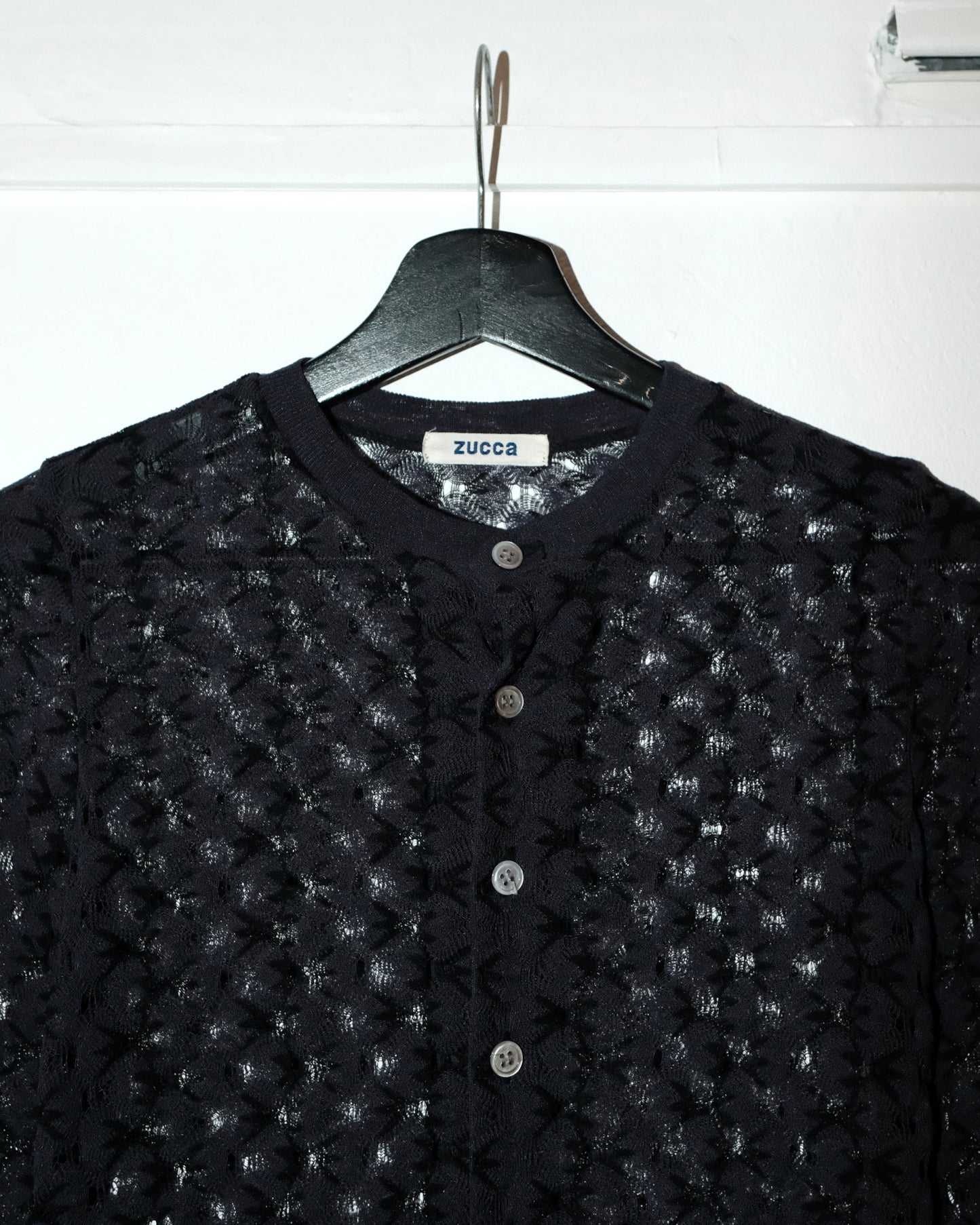 ZUCCA BY ISSEY MIYAKE LACE PATTERNED CARDIGAN