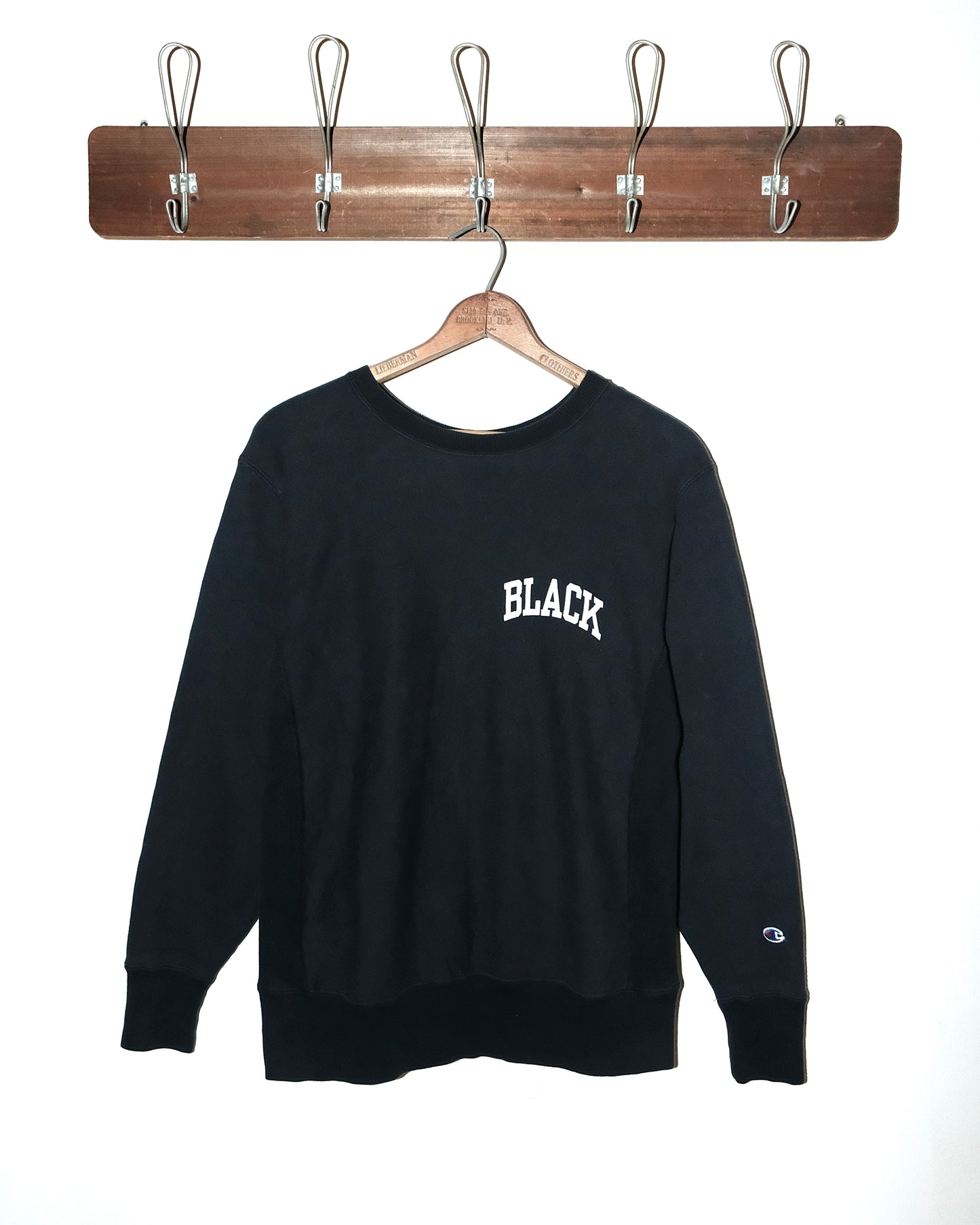 2000s REVERSED WEAVE BLACK SWEATSHIRT