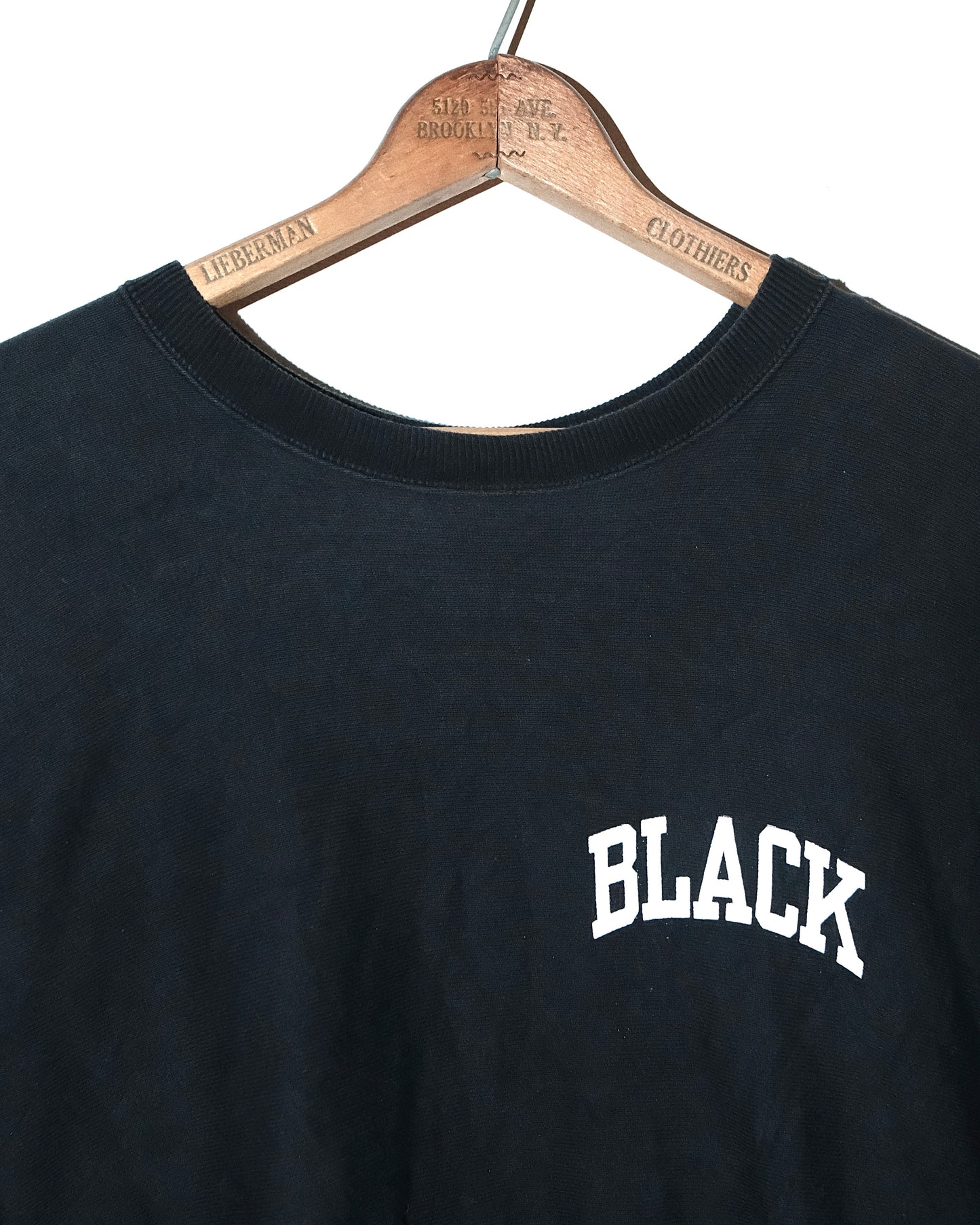2000s REVERSED WEAVE BLACK SWEATSHIRT