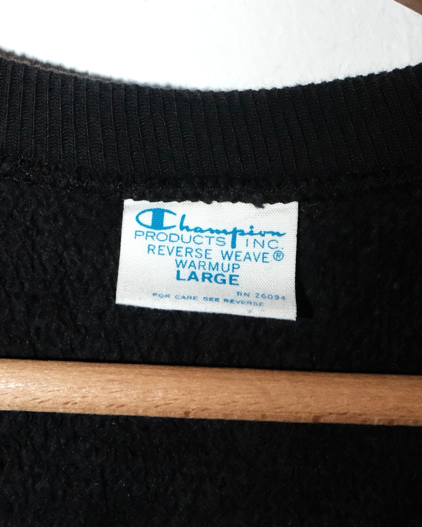 2000s REVERSED WEAVE BLACK SWEATSHIRT