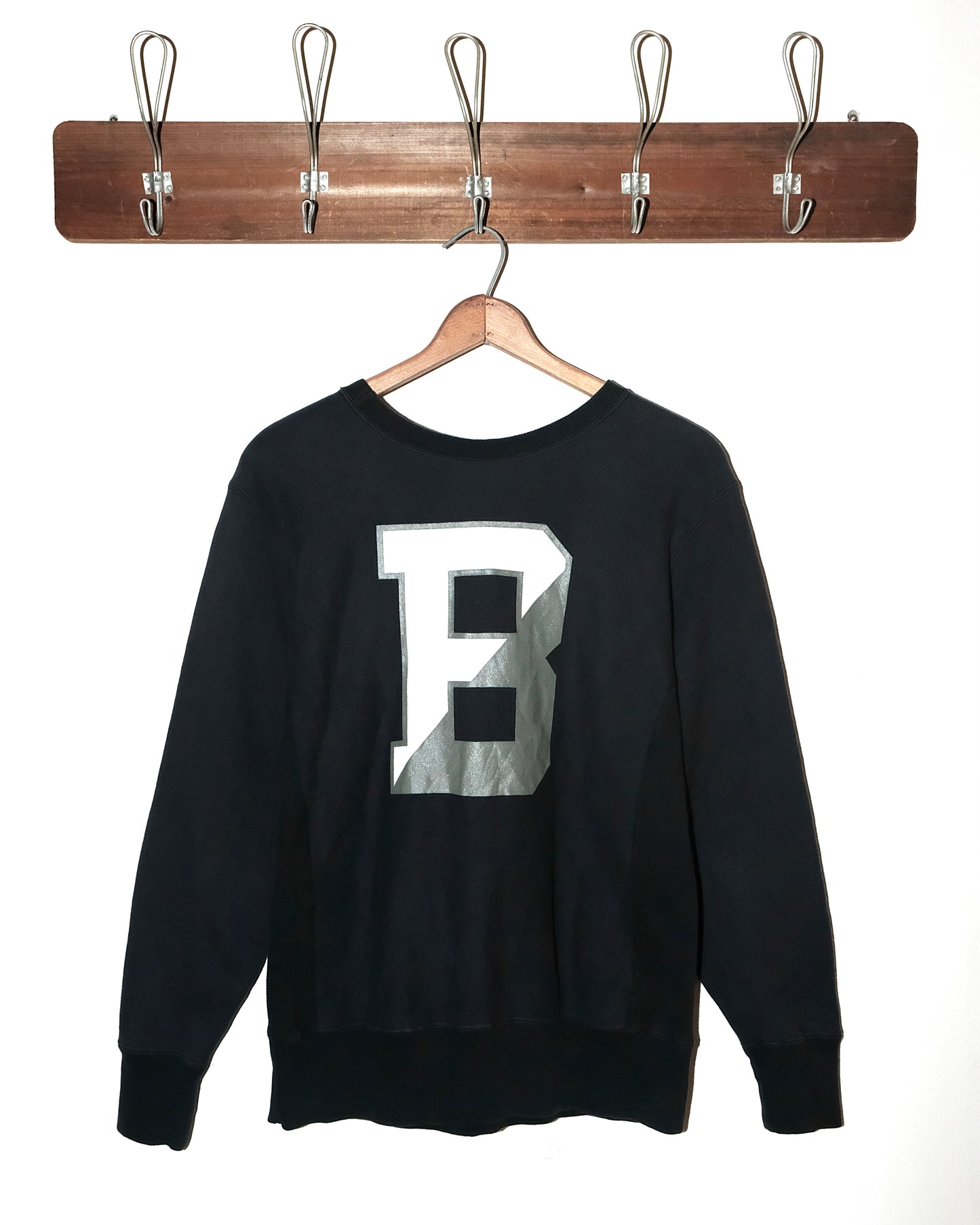 2000s REVERSED WEAVE BLACK SWEATSHIRT