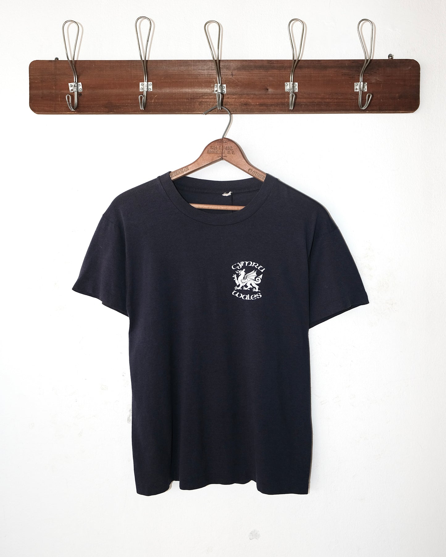 80s WALES LOGO BOXY NAVY TEE