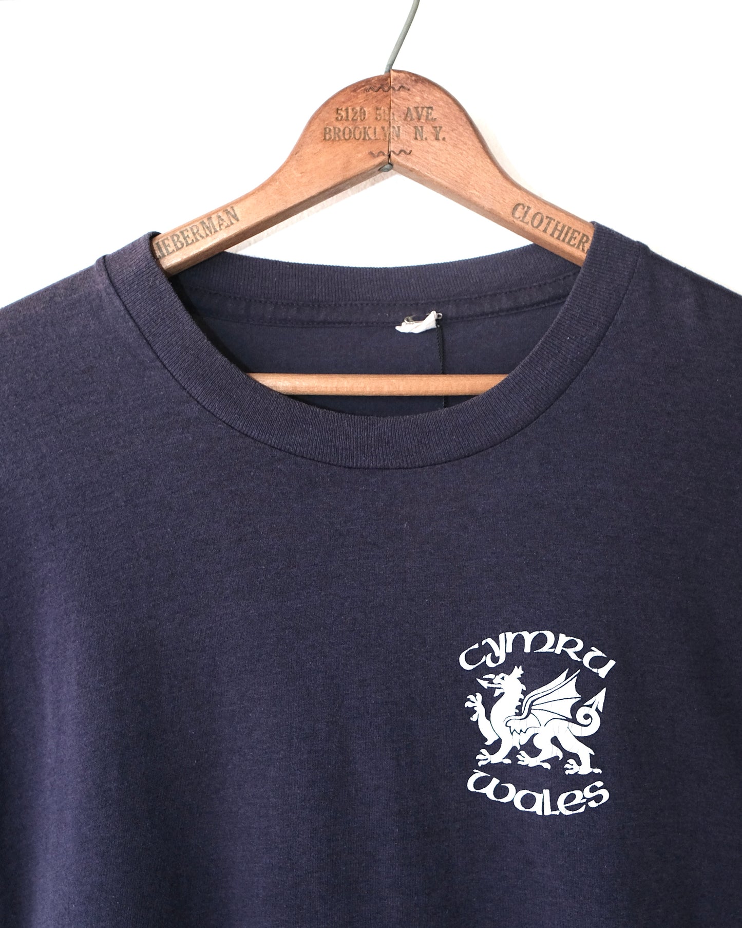 80s WALES LOGO BOXY NAVY TEE