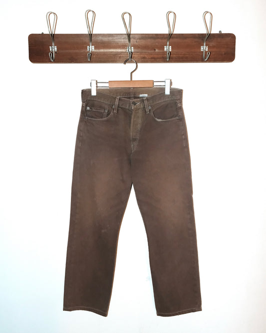 Levi's 501 BROWN GARMENT DYED JEANS