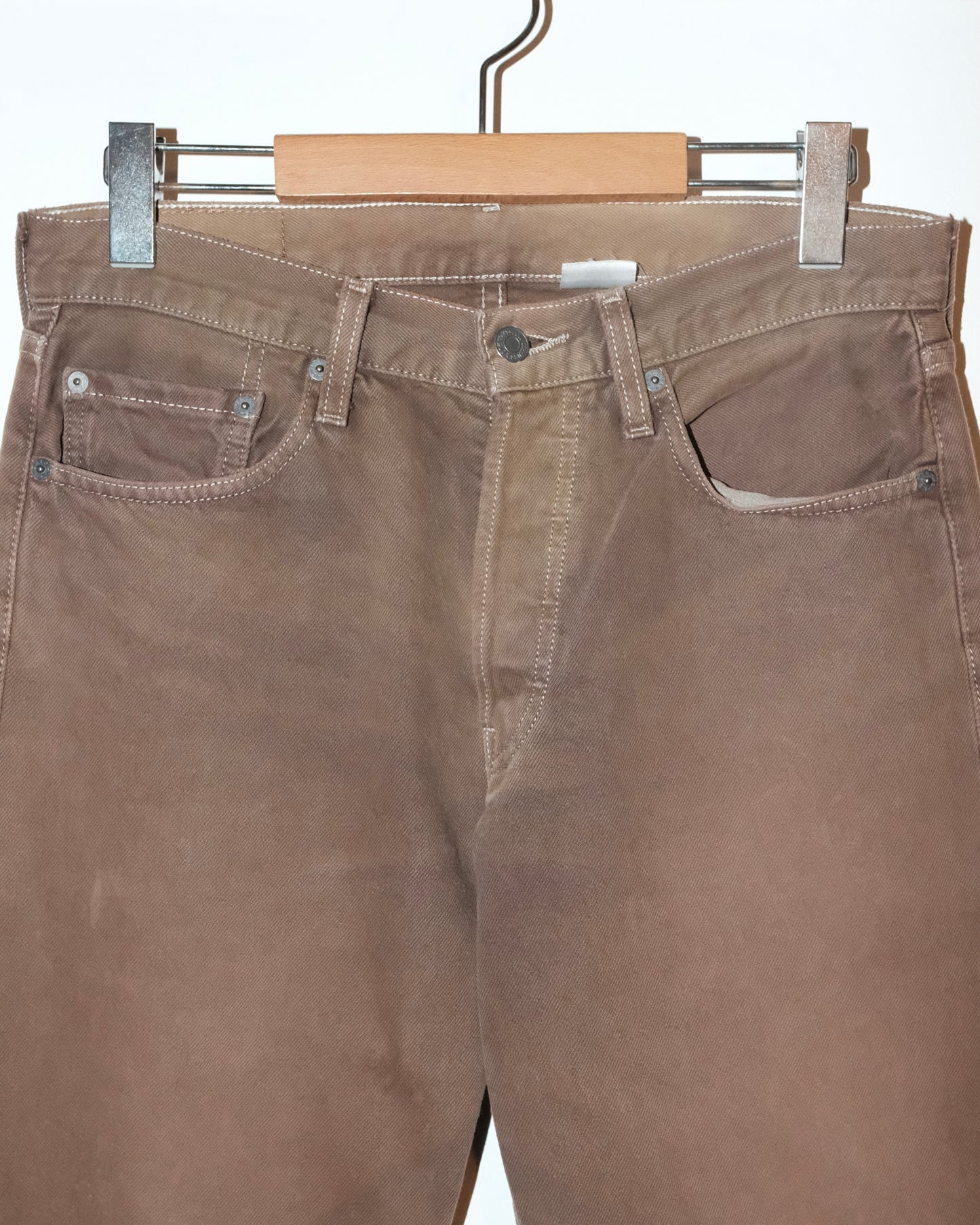 Levi's 501 BROWN GARMENT DYED JEANS